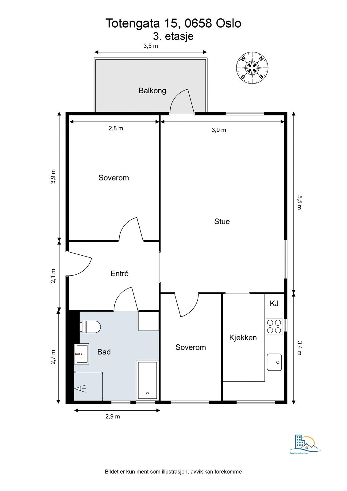 Leiligheten er gjennomgående med en godt utnyttet planløsning. Galleribilde