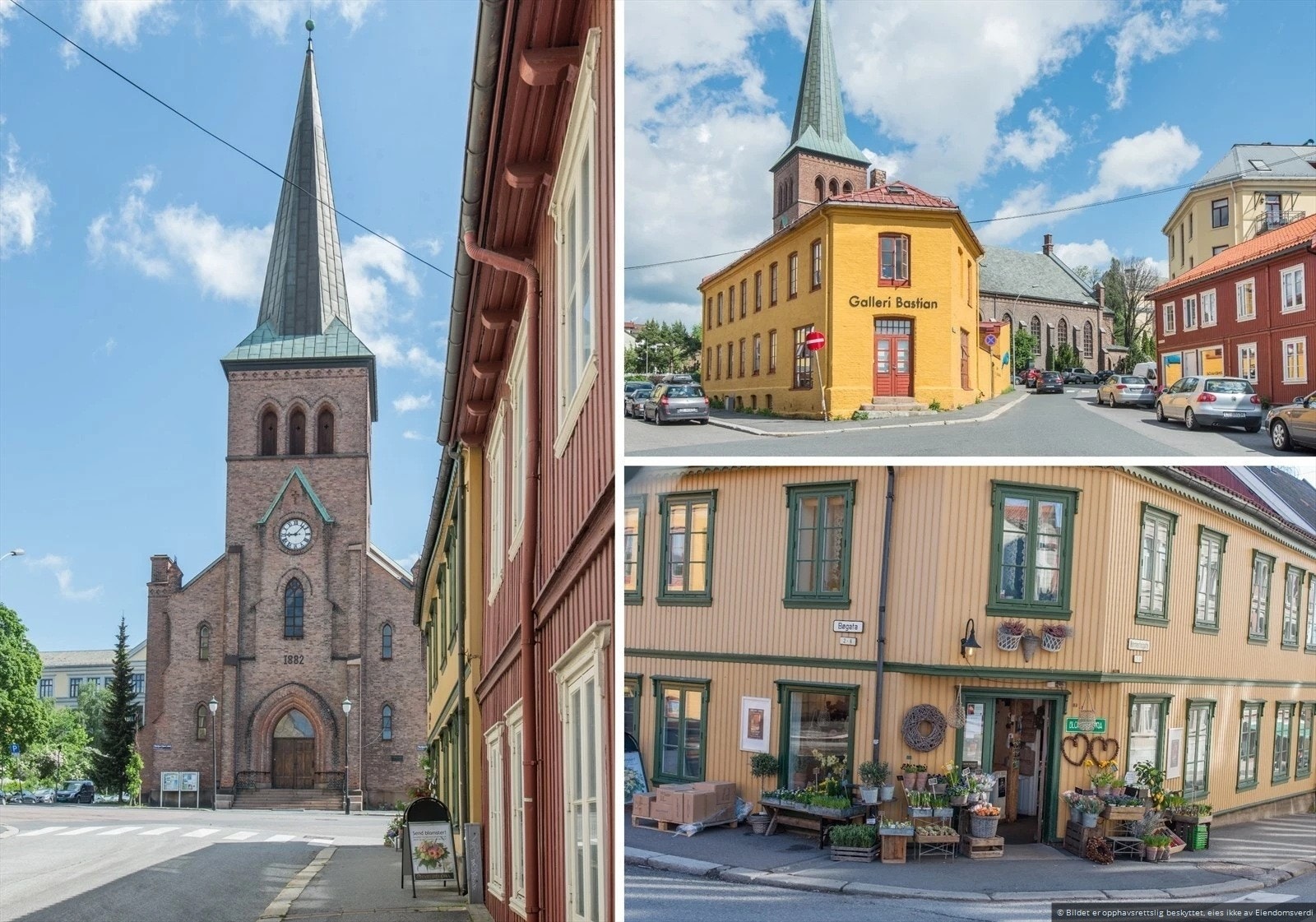 Området er preget av koselige gater med trehusbebyggelse, kaféer og hyggelige butikker. Galleribilde