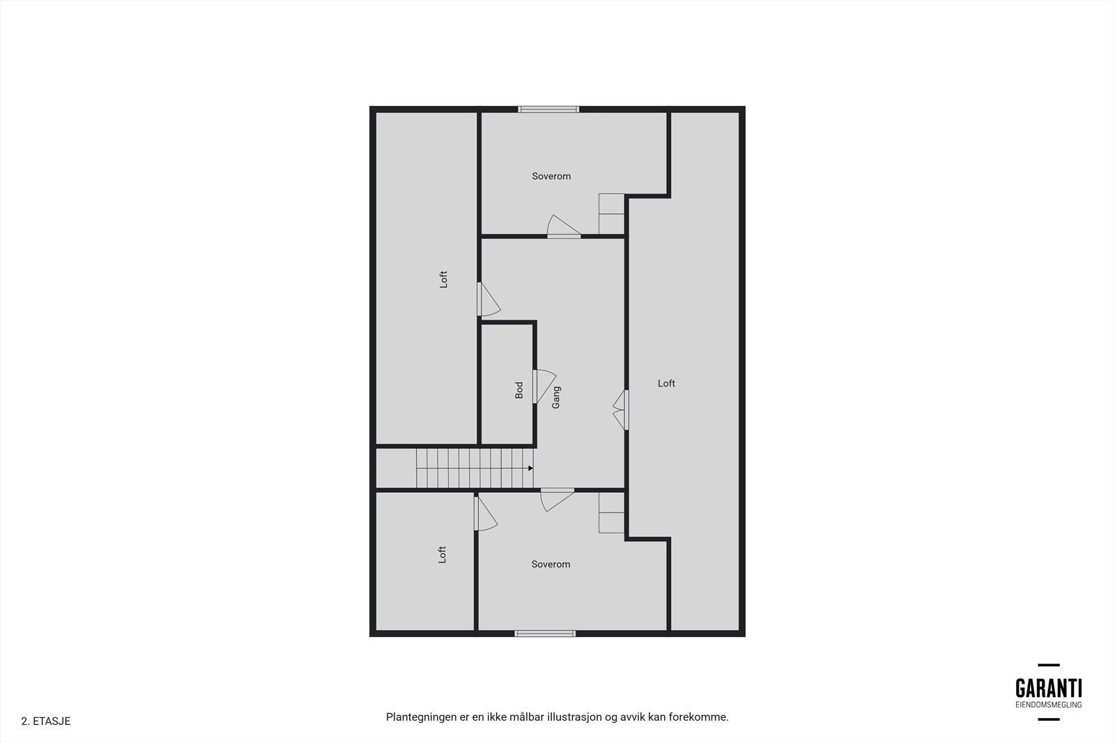 - Planteikning øverste etasje - Galleribilde