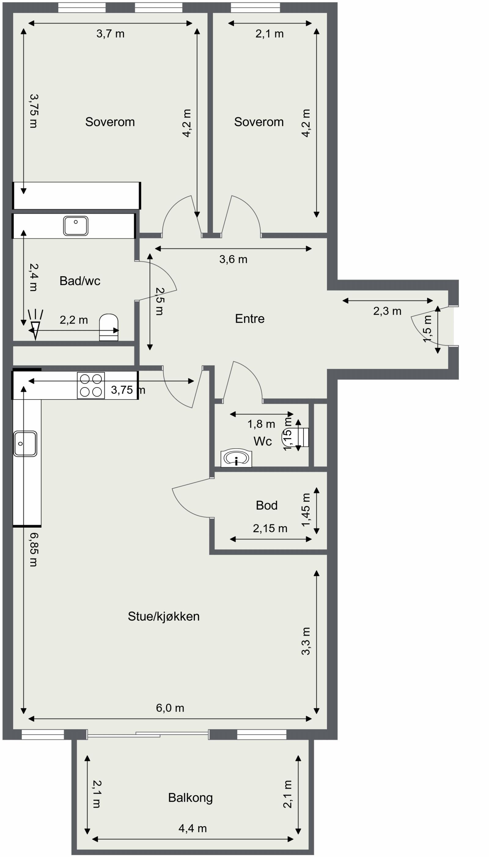 Plantegning Galleribilde