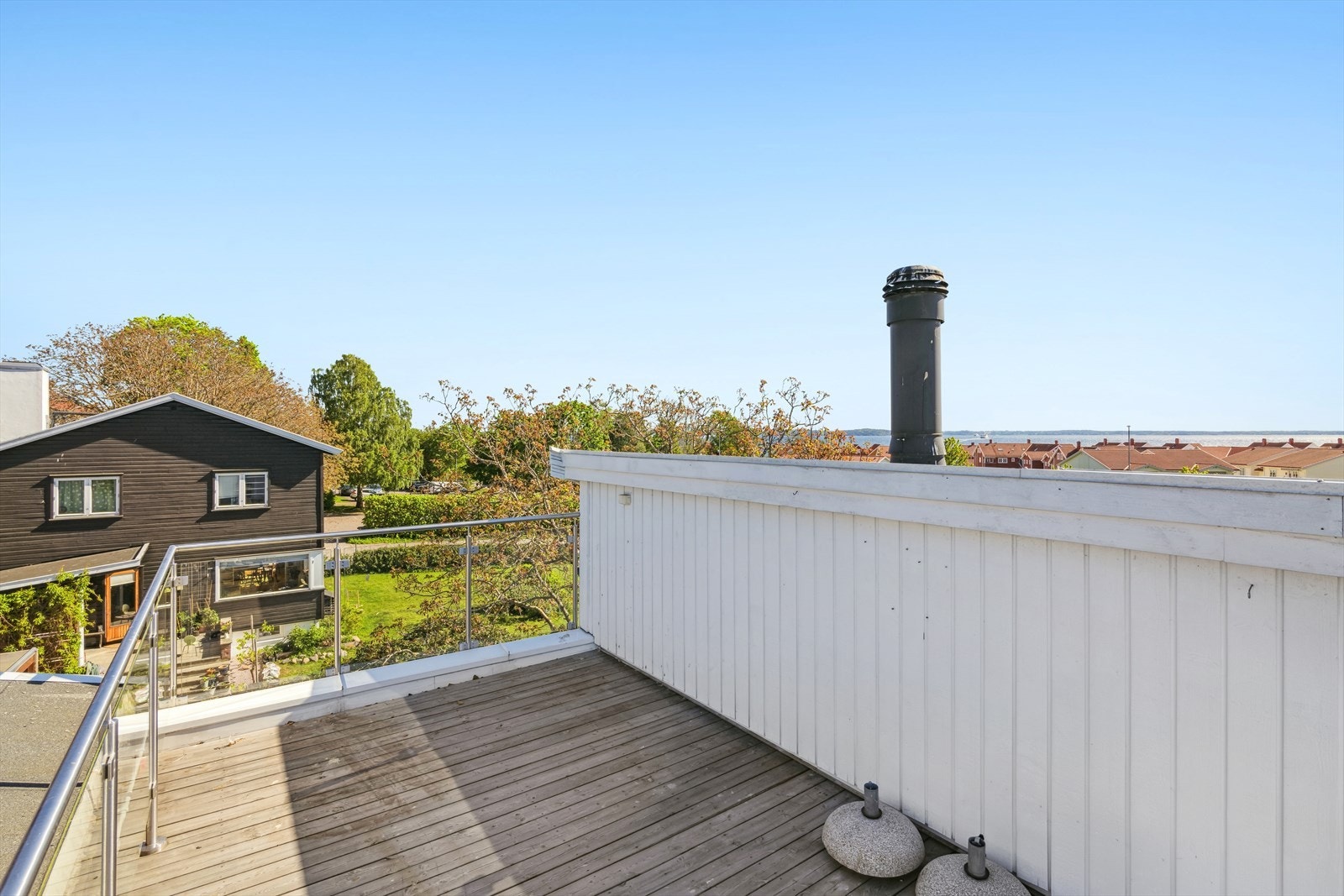 Takterrassen er på ca 15 kvm. Galleribilde