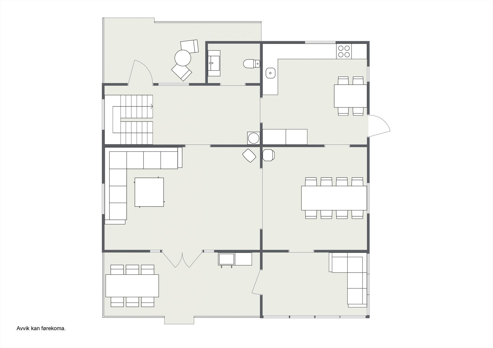 Planteikning 1. etasje. Galleribilde
