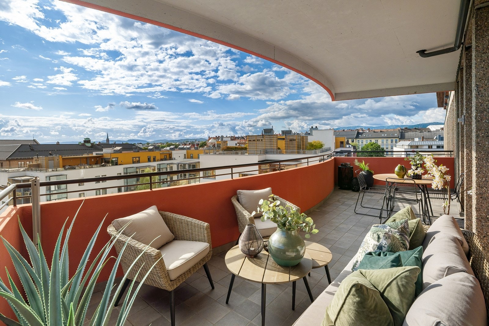 Utsikt over byens tak Galleribilde