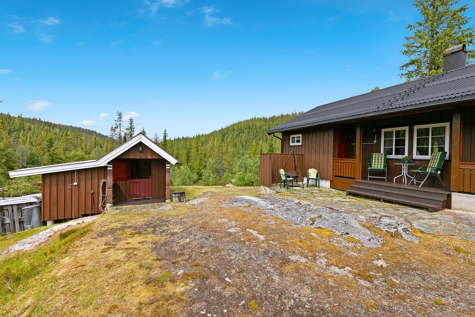 Uteområdet legger til rette for utvendig hygge hele dagen - året rundt. Galleribilde