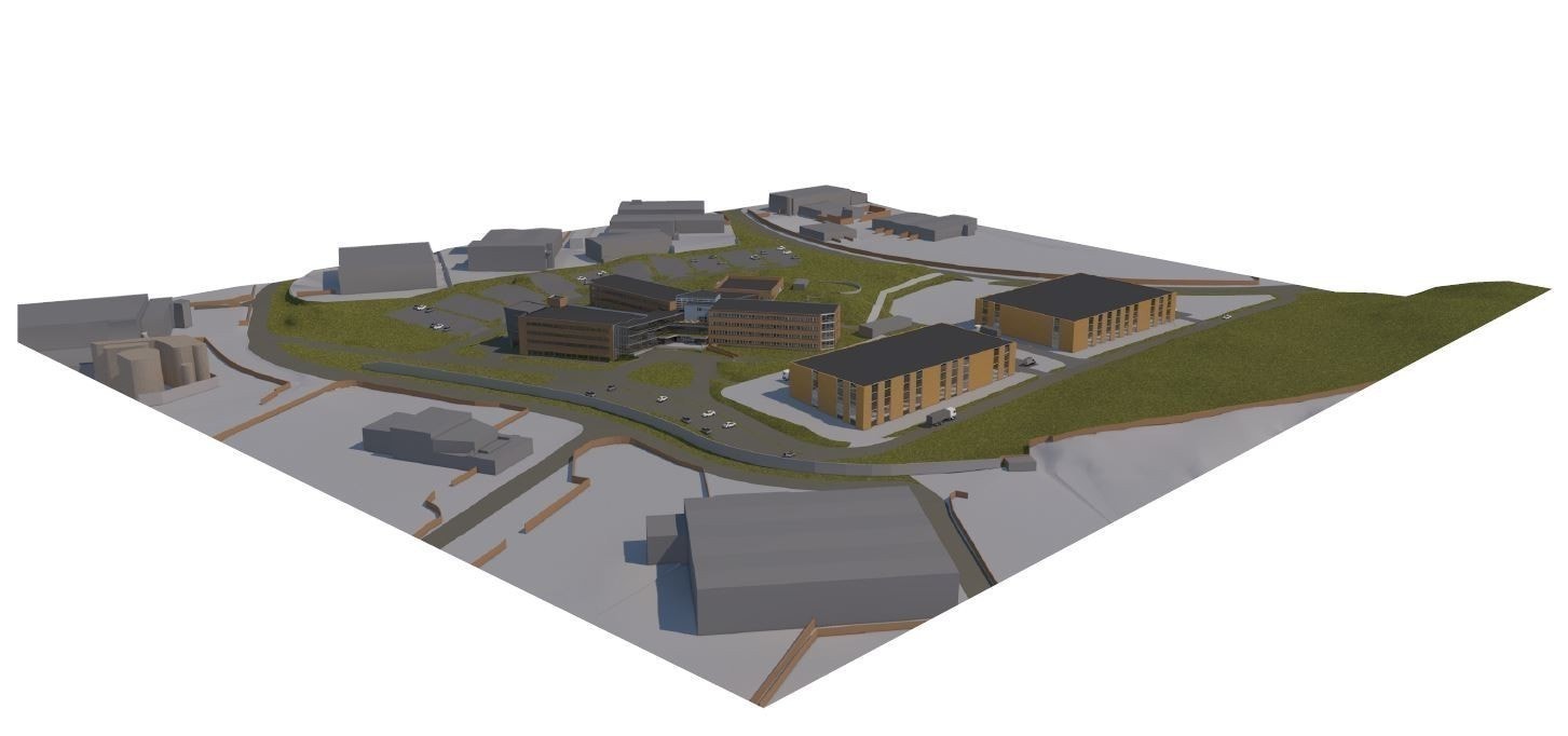 Illustrasjon av verksted/lager/industri Galleribilde