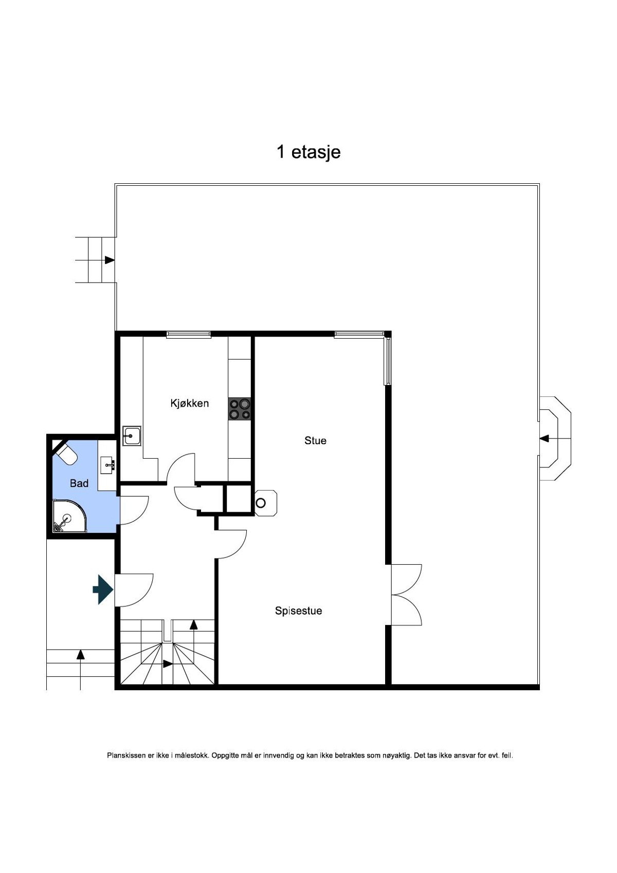 Plantegning 1.etg Galleribilde