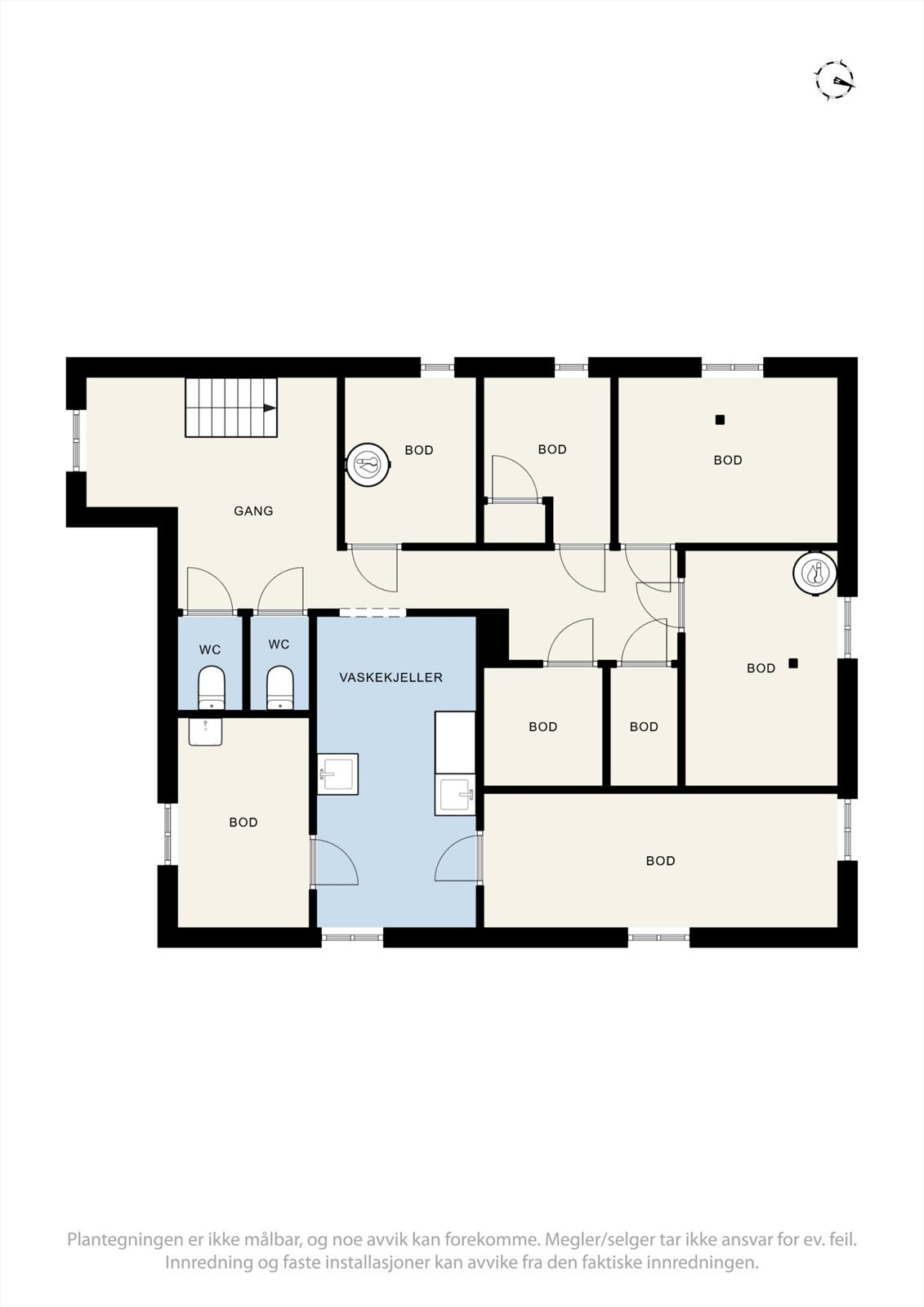 Plantegning kjeller Galleribilde