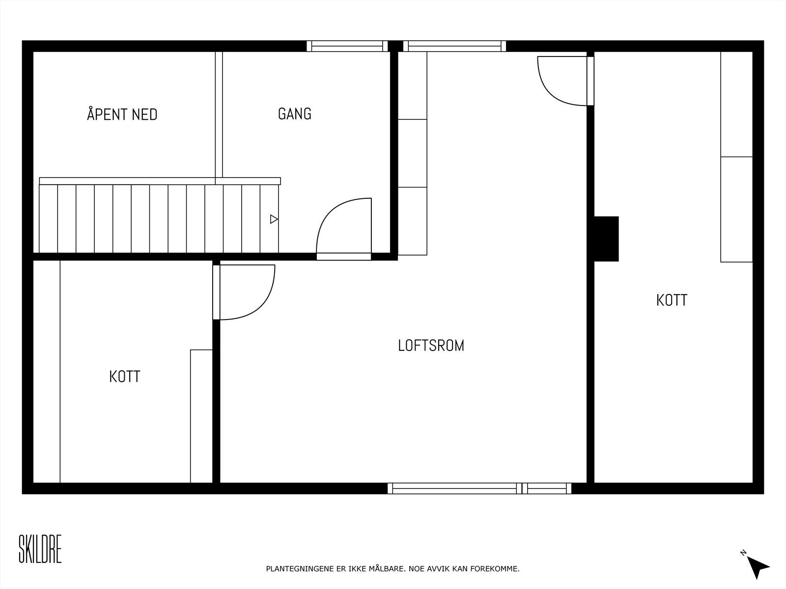 Plantegning loftsetasje. Galleribilde