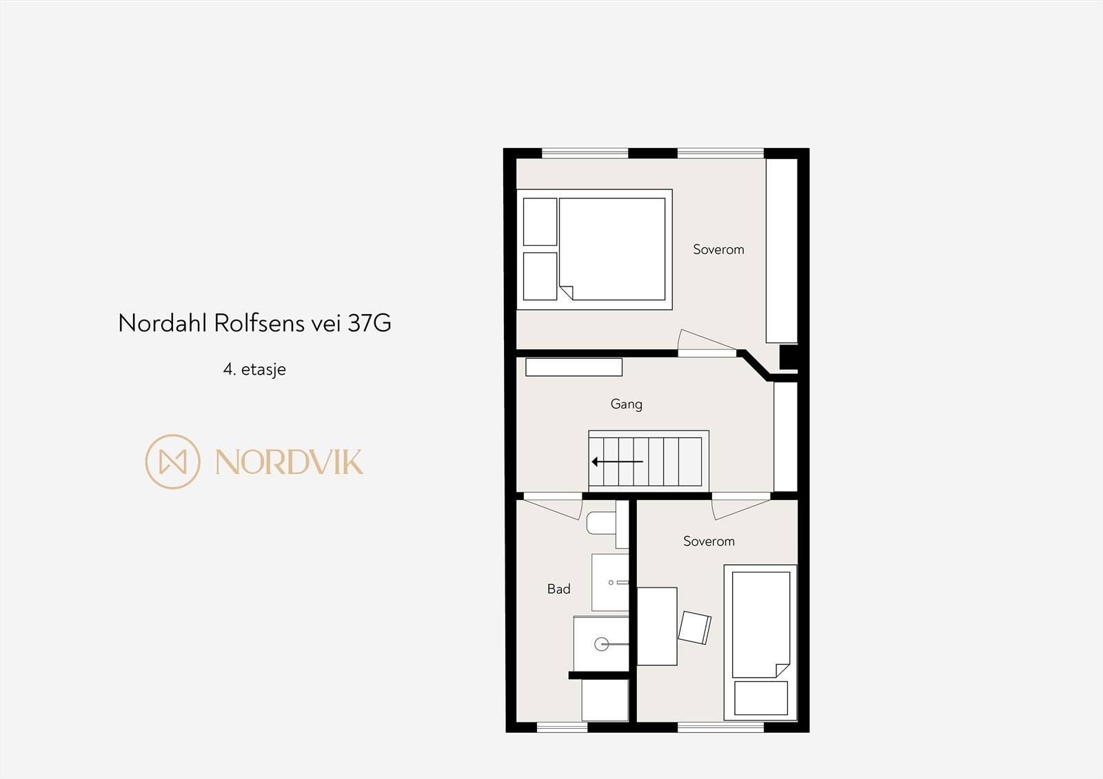 - Planløsning i 4. etasje - Galleribilde