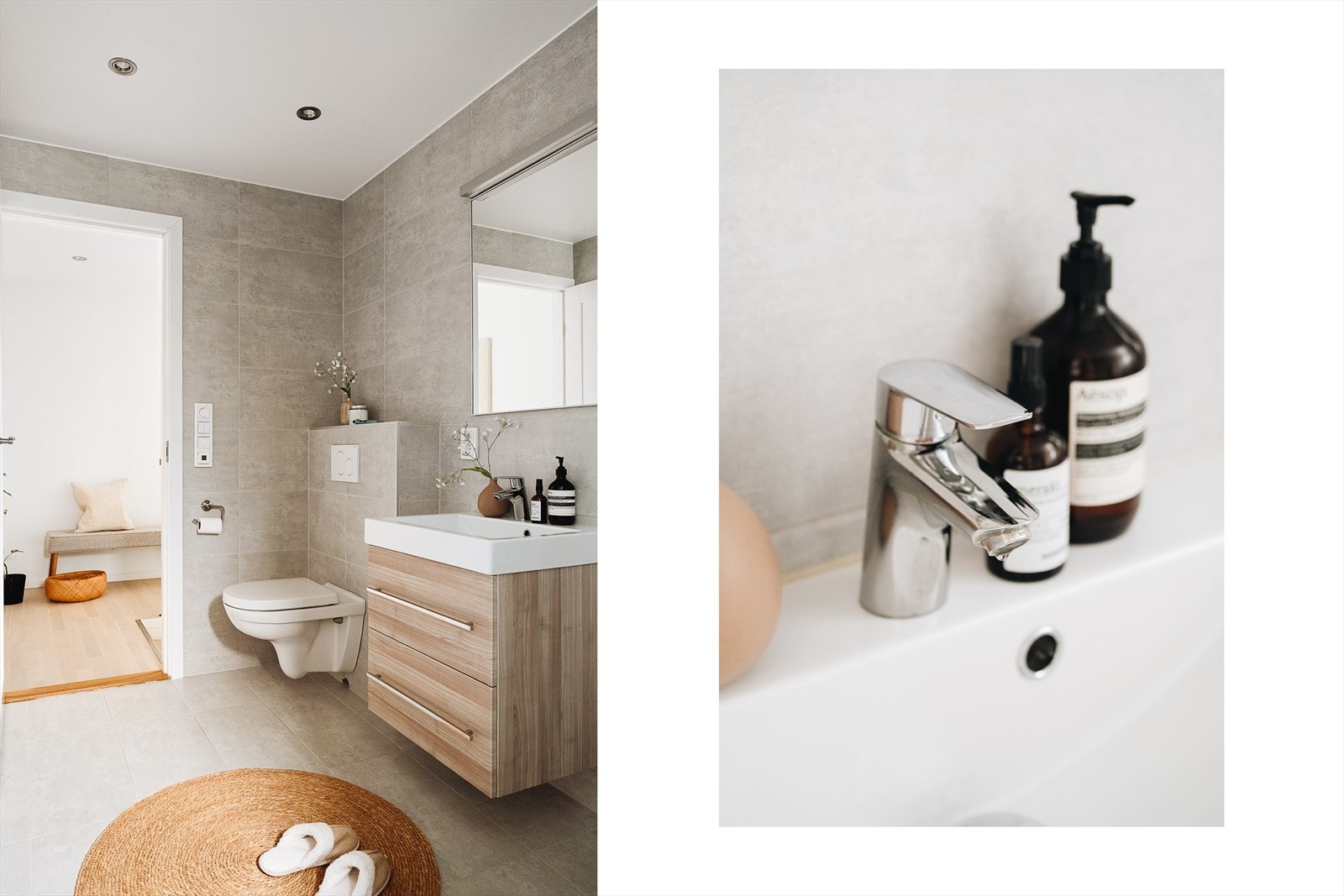 - Badet har et dusjhjørne med innfellbare dører, servant med underskap og toalett - Galleribilde