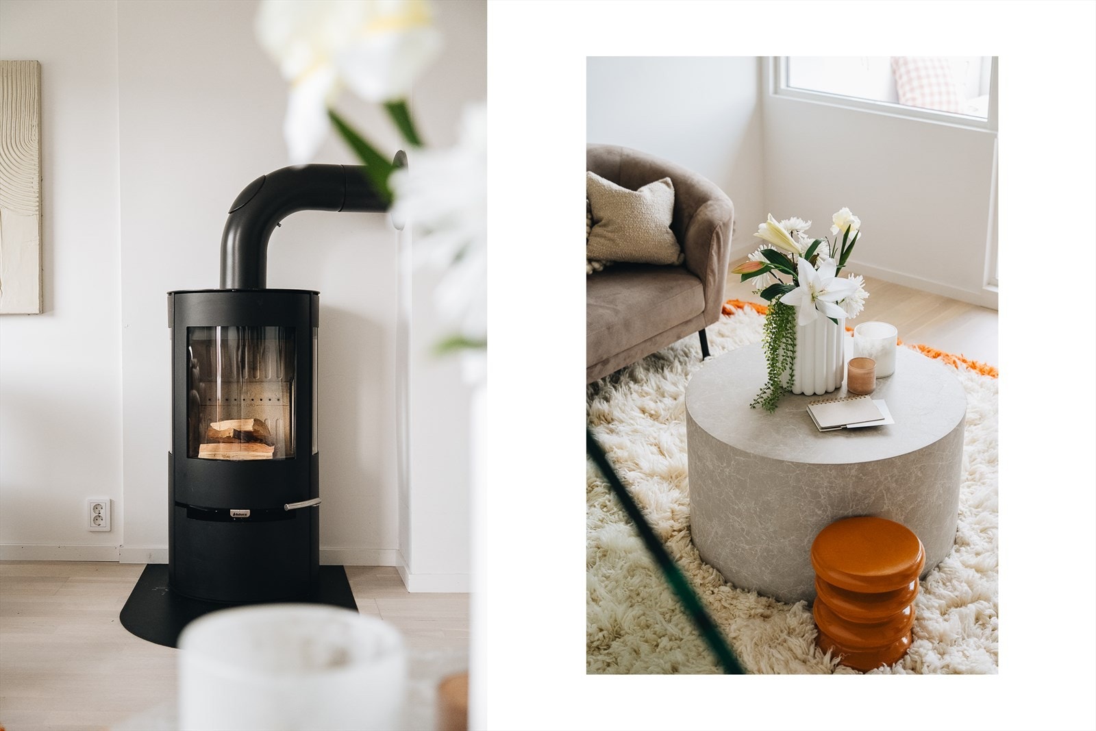 - For ekstra komfort i hverdagen, blir leiligheten godt varmet opp av peisen - Galleribilde