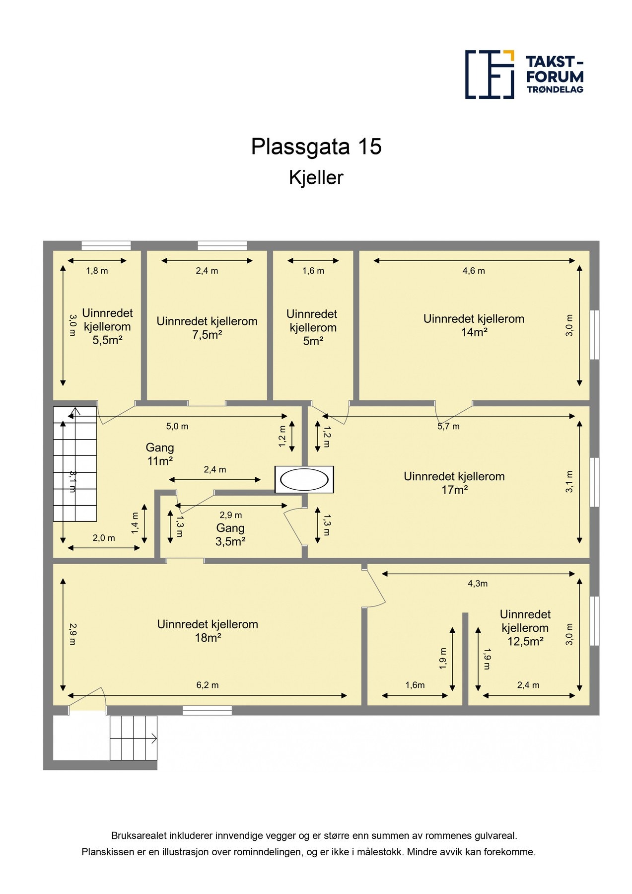 Plantegning kjeller Galleribilde