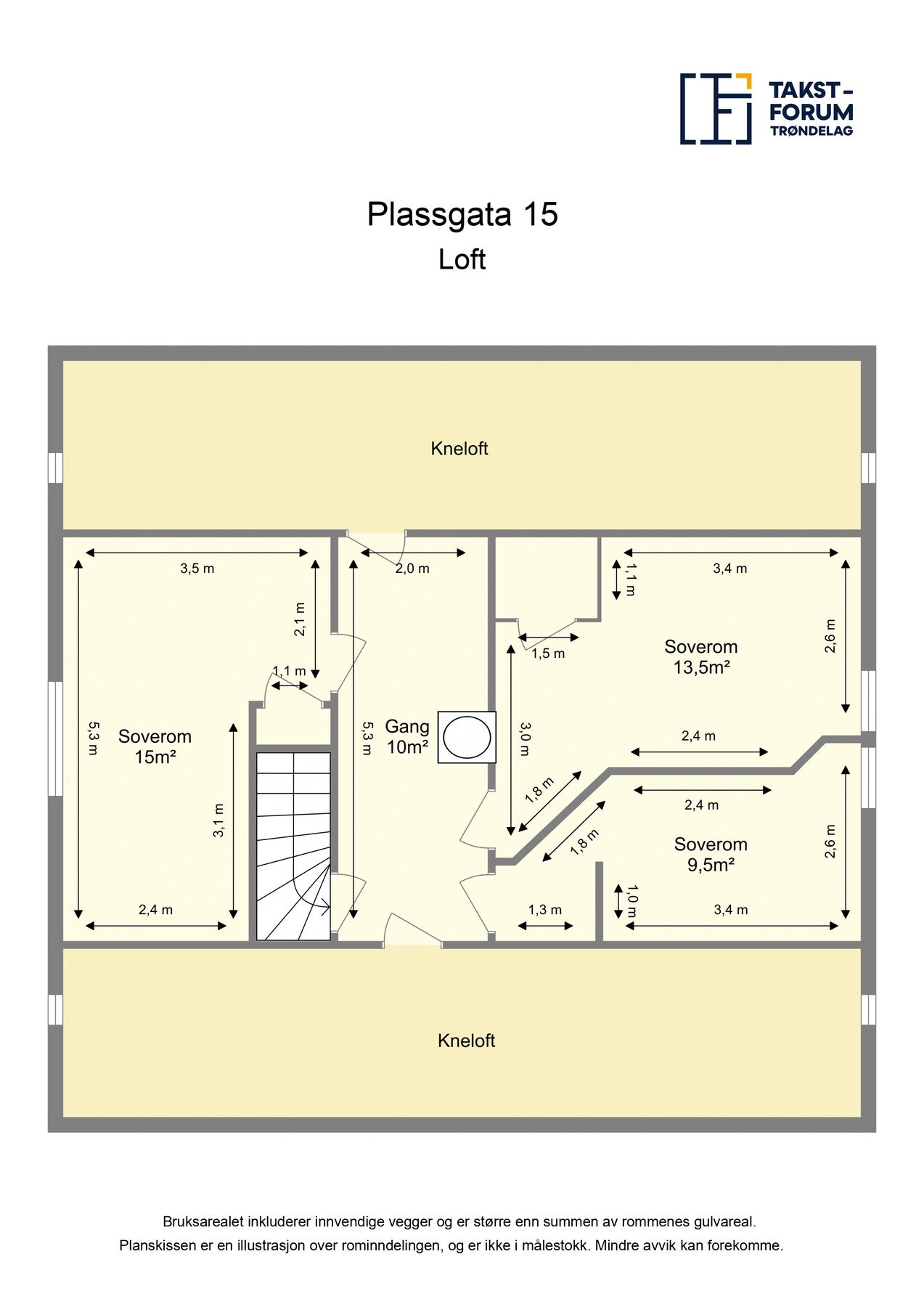 Plantegning loft Galleribilde