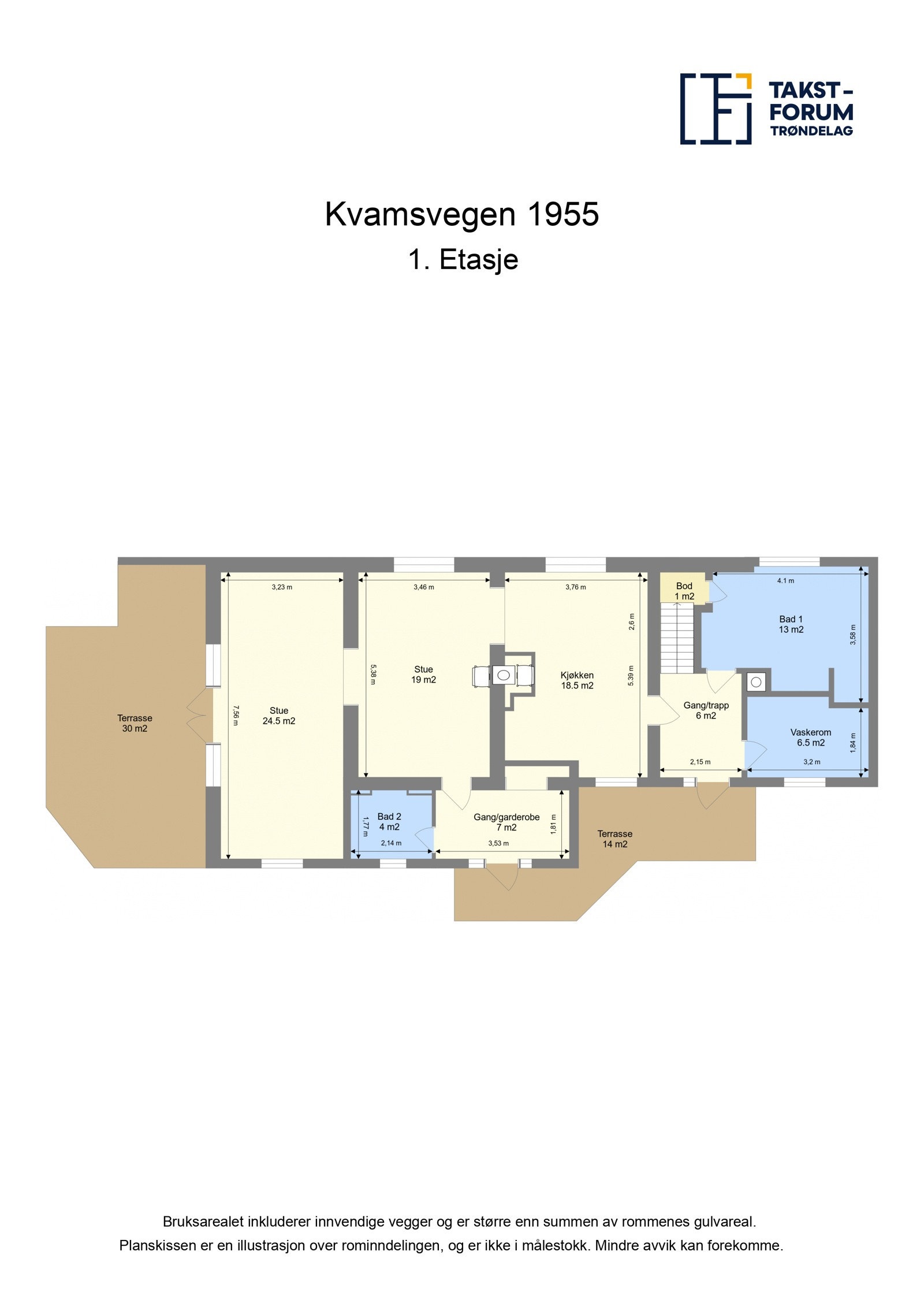 Planskisse 1. etasje Galleribilde