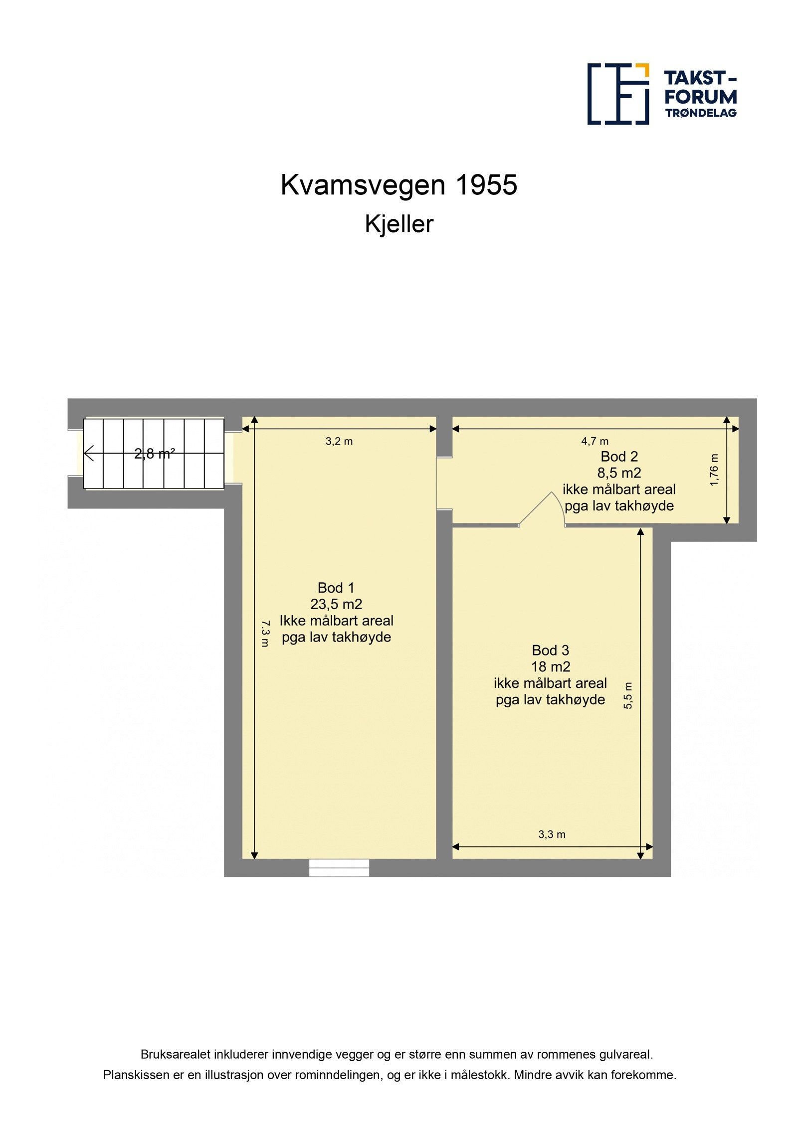 Planskisse kjeller Galleribilde