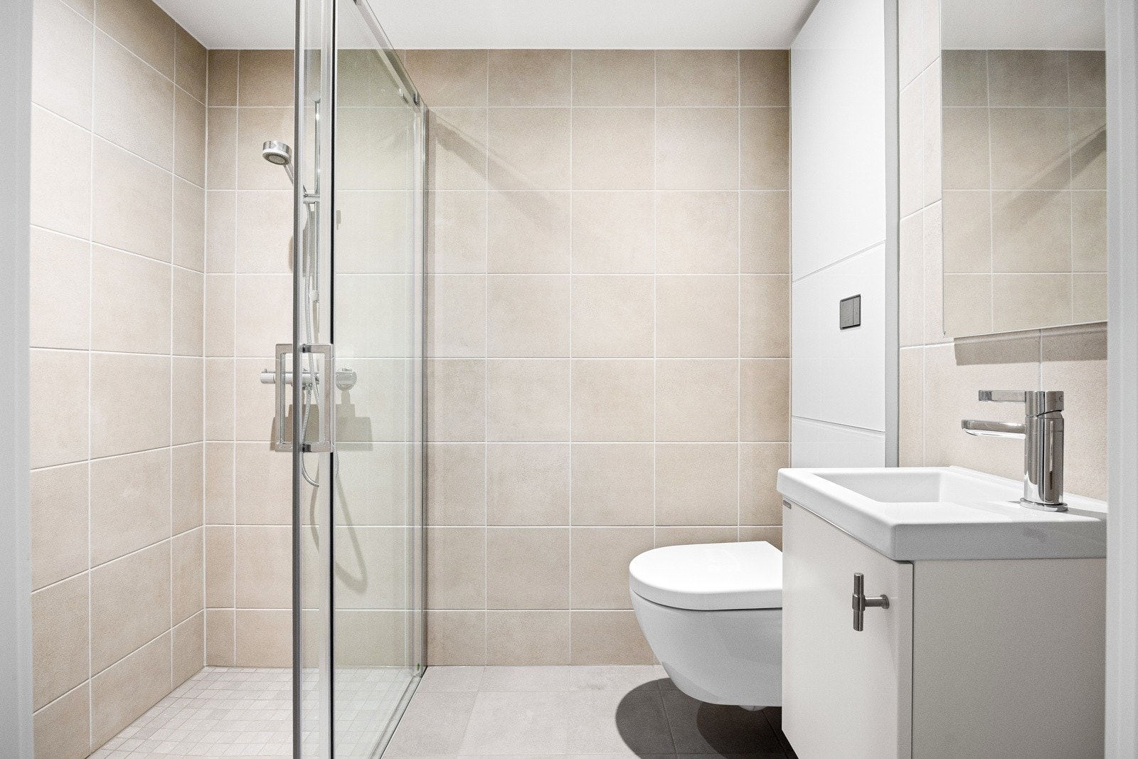 Badene har en tidløs og delikat innredning. Galleribilde