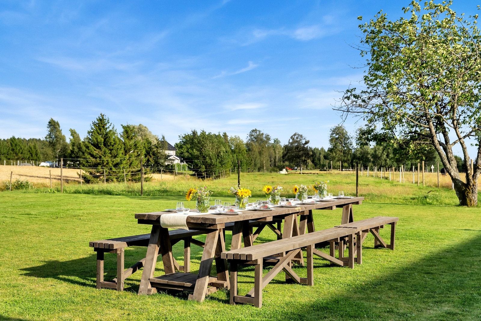Plass til stort langbord for hyggelig sommerkvelder Galleribilde