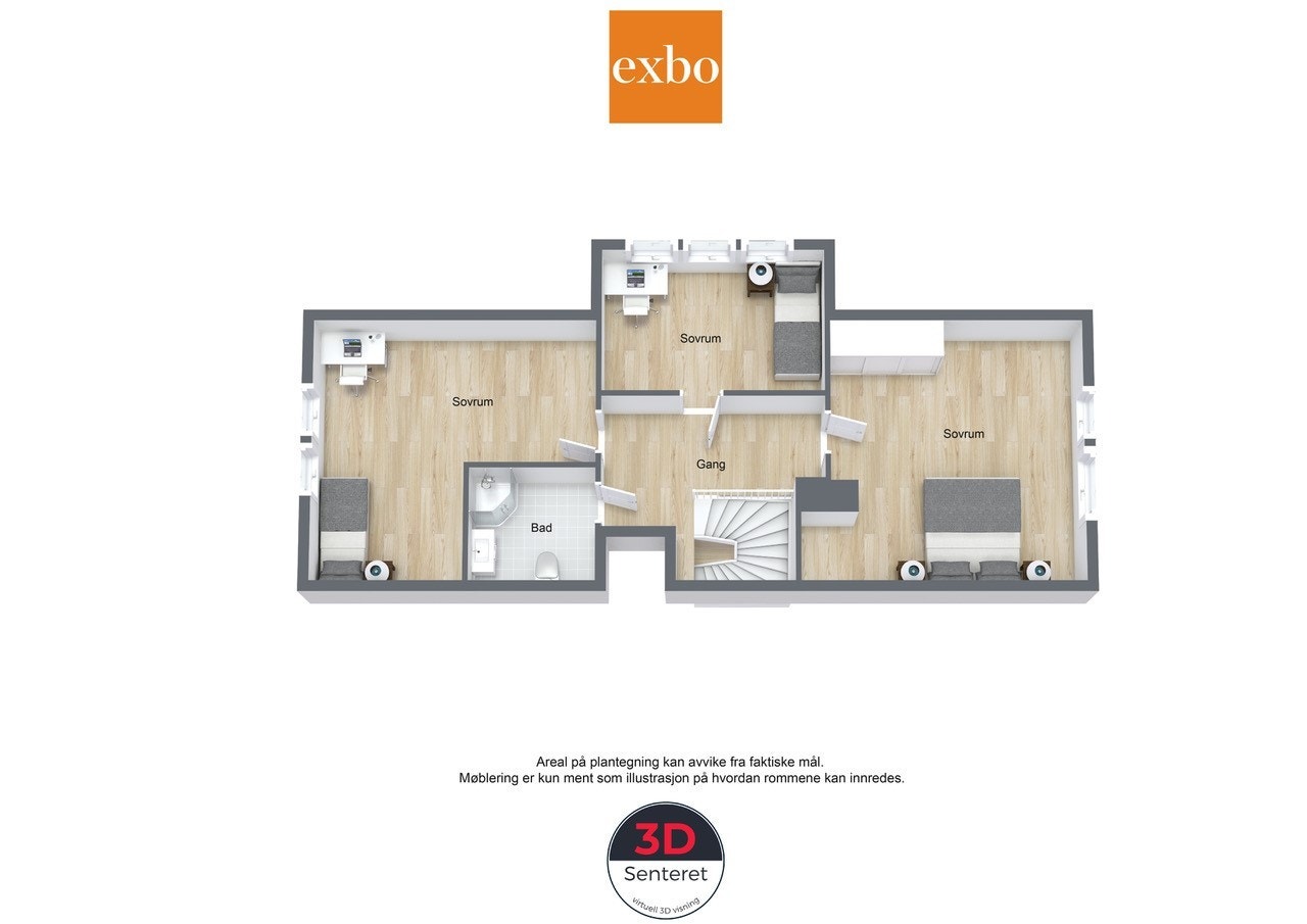 Plantegning loft. Galleribilde