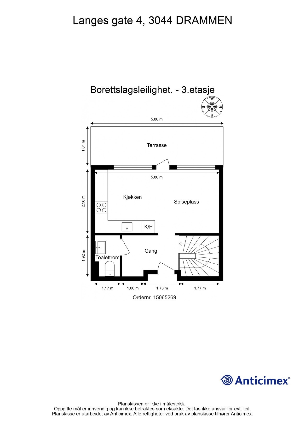 Vi begynner med plantegningen for å orientere oss litt. Galleribilde