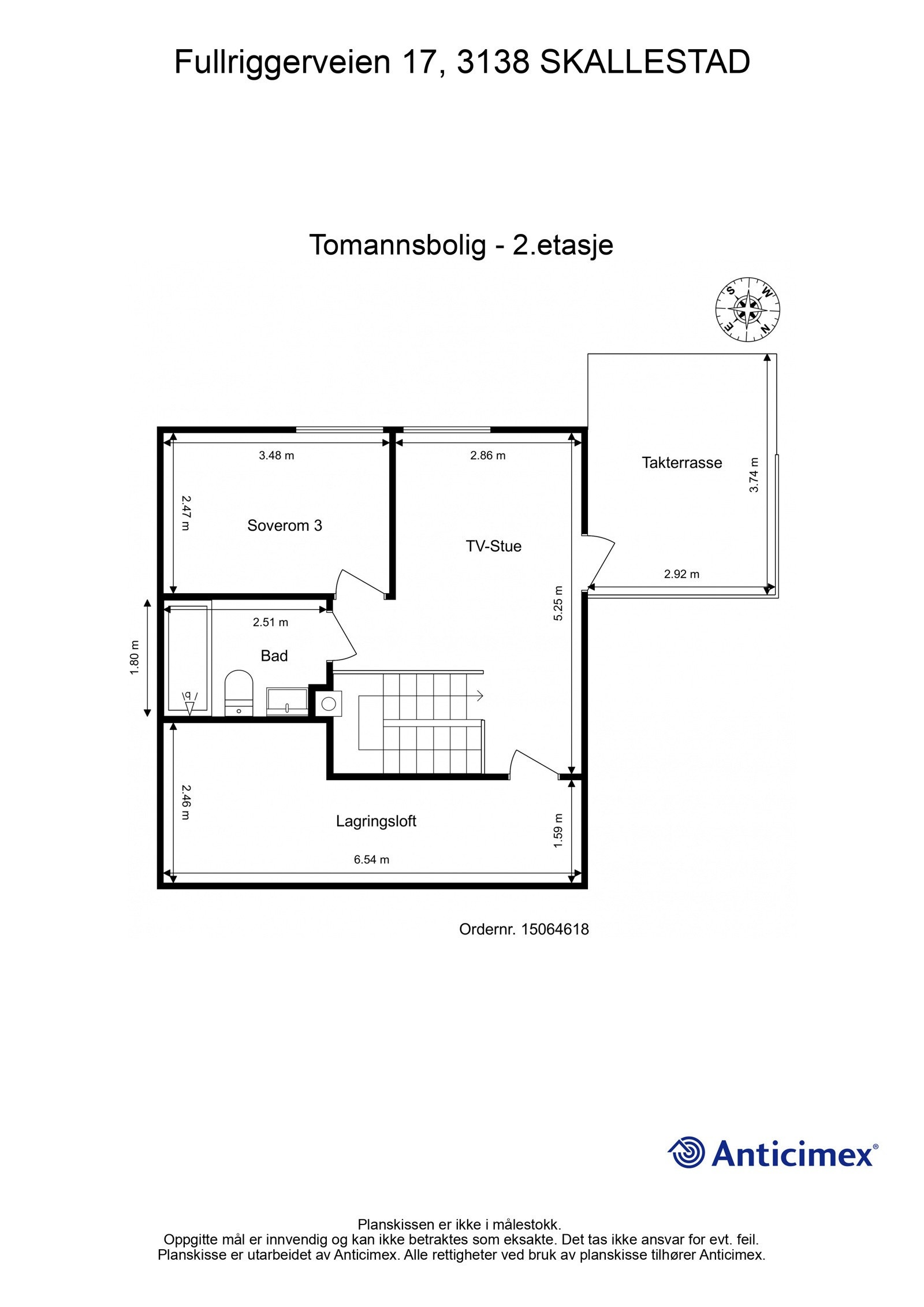 Plantegning andre etasje Galleribilde