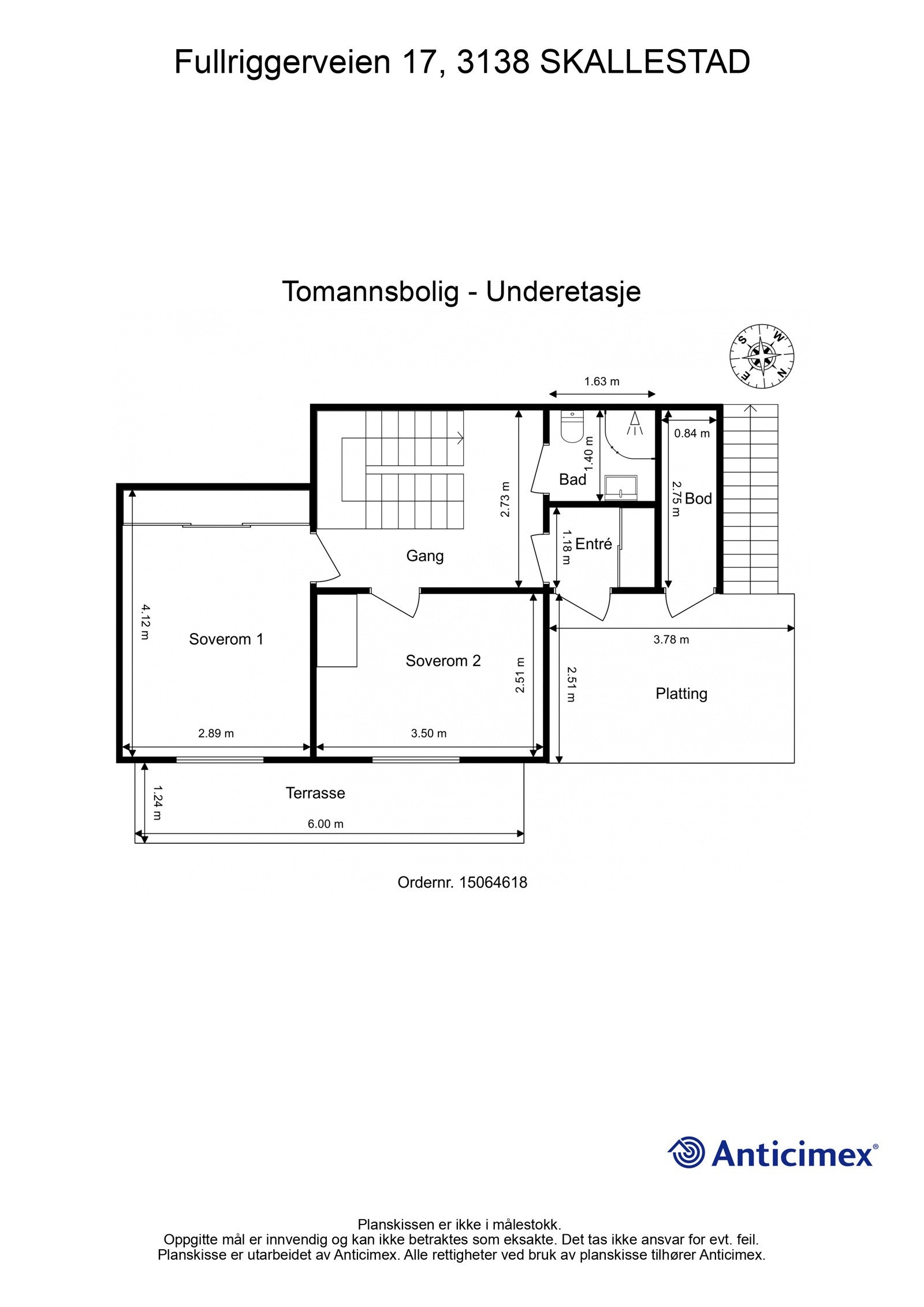 Plantegning underetasje Galleribilde