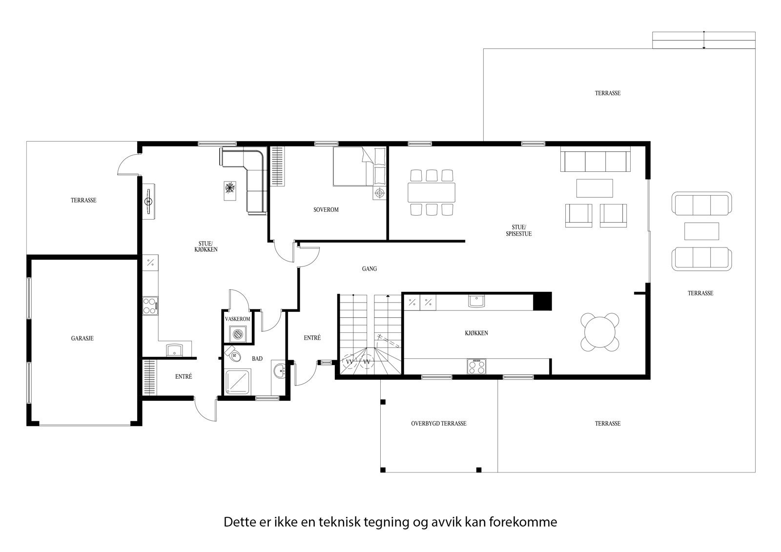 Plantegning 1. etasje Galleribilde