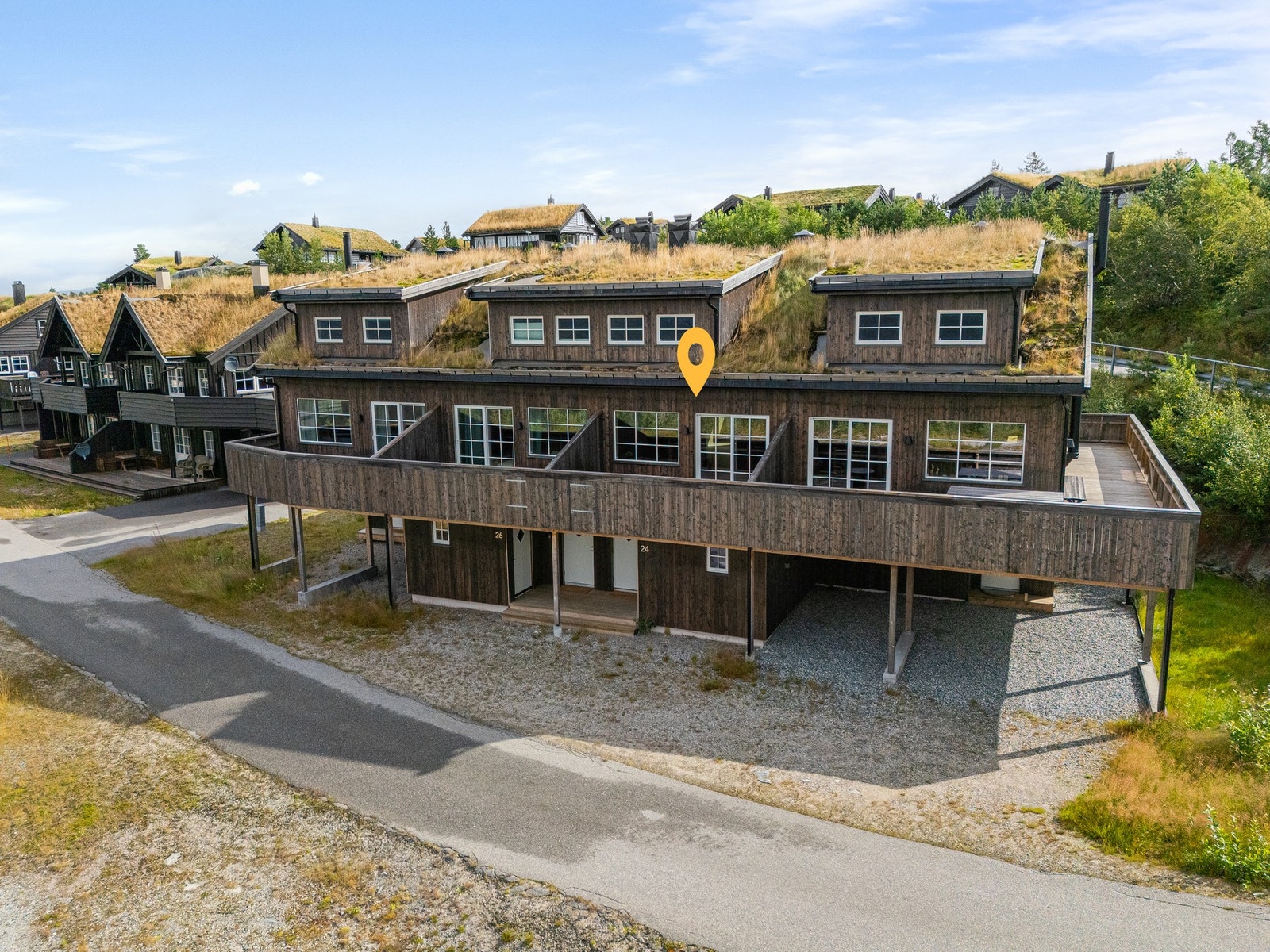 Hyttas inngangsparti Galleribilde