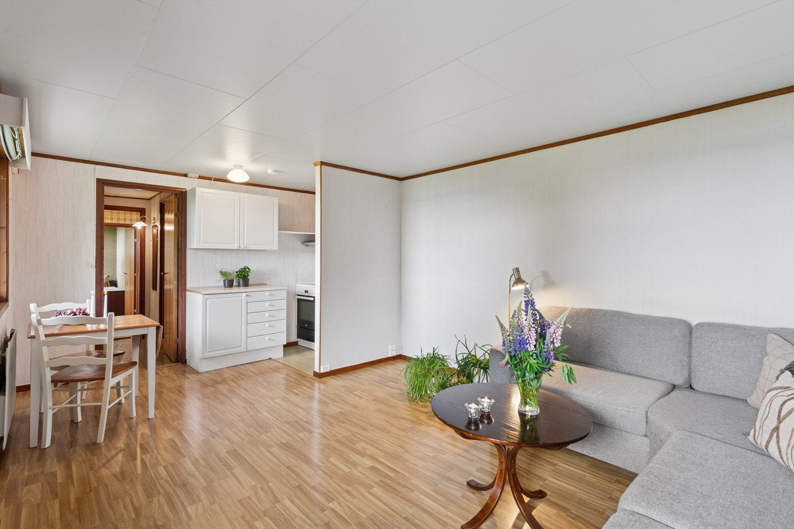 Hybelleilighet består opprinnelig av entré, bad og stue/kjøkken. Galleribilde