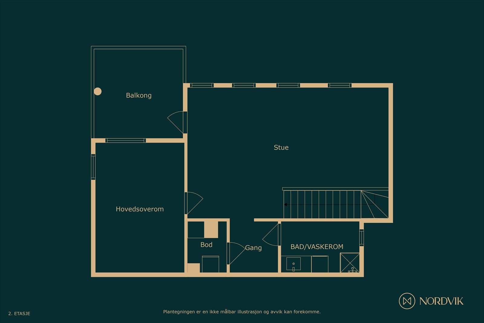 Plantegning 2. etasje Galleribilde