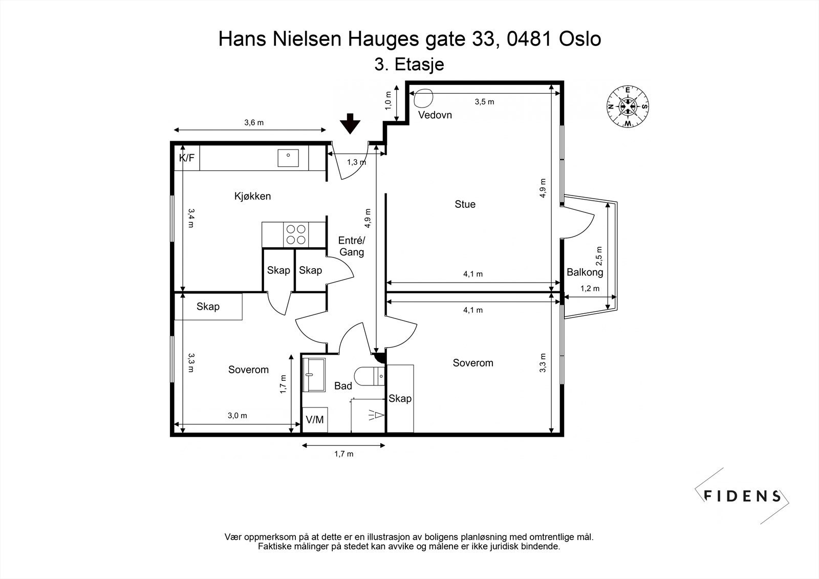 Plantegning, avvik kan forekomme Galleribilde