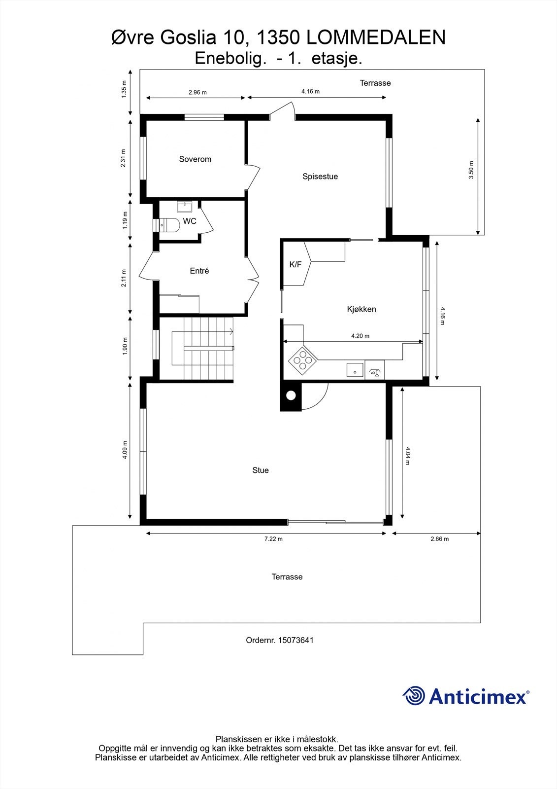 Plantegning 1. etasje Galleribilde