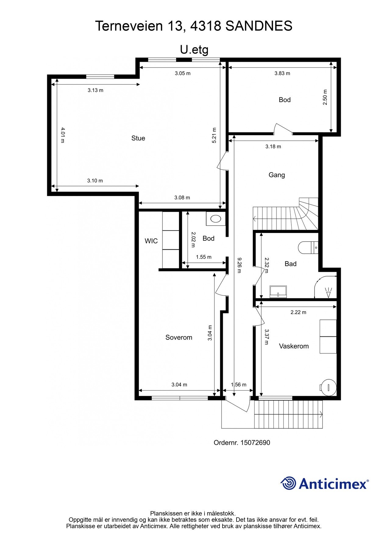 Plantegning underetasje Galleribilde
