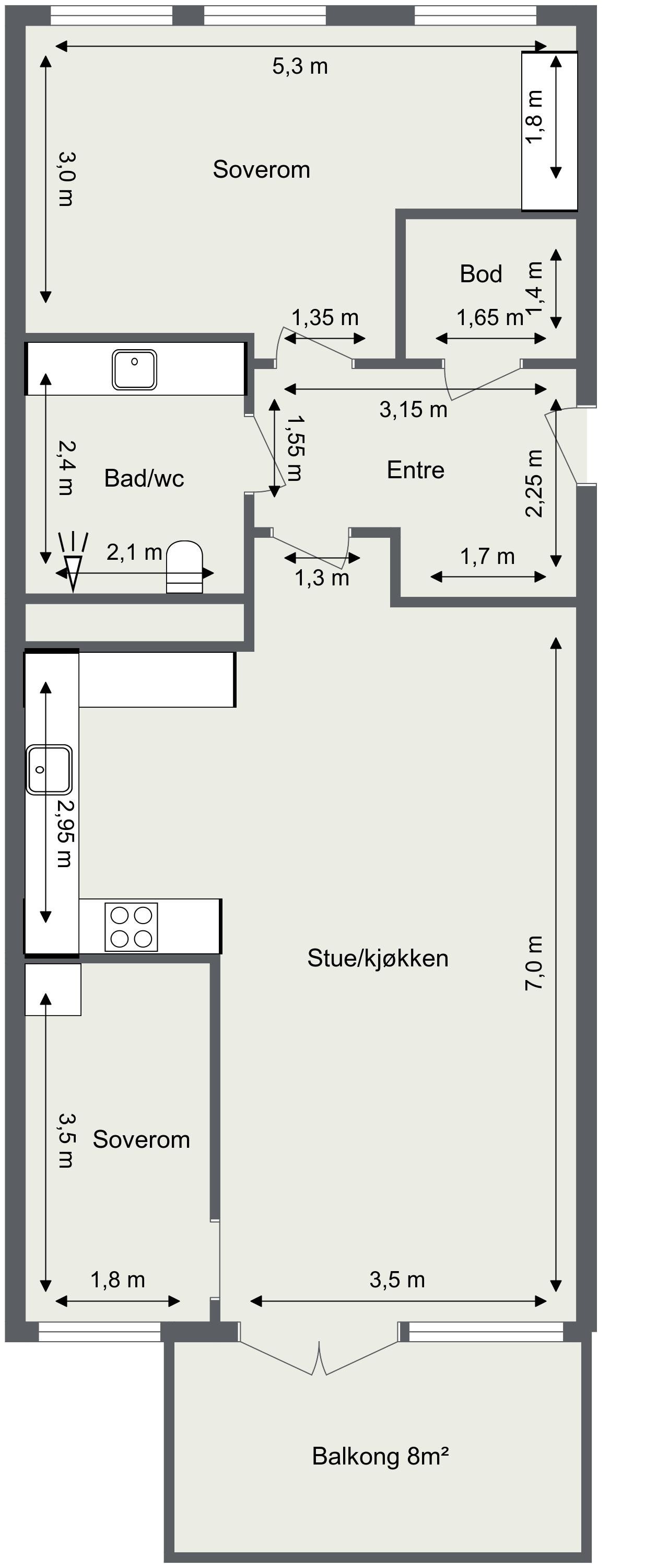 Plantegning Galleribilde