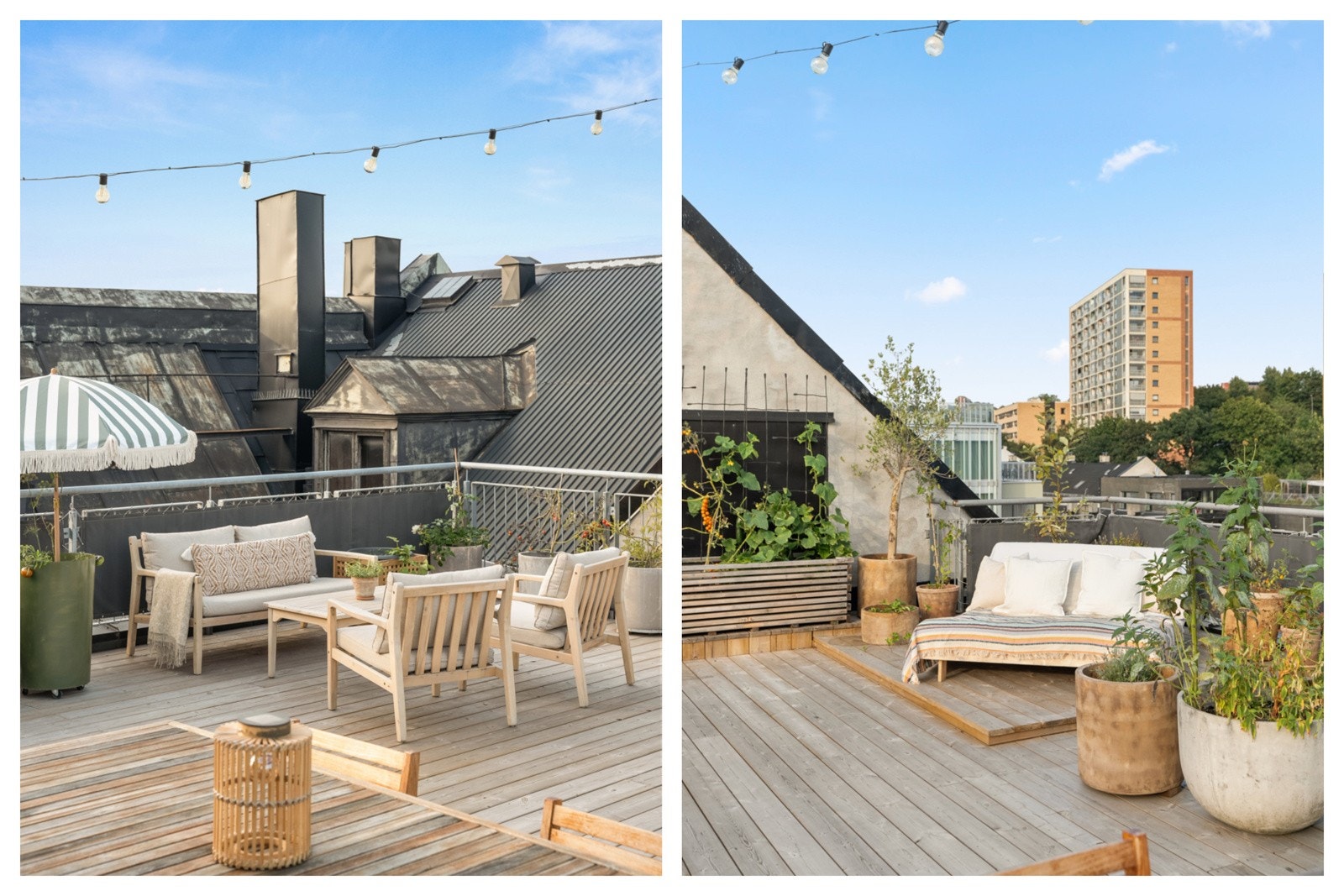 Det er god plass til diverse utemøblement. Galleribilde