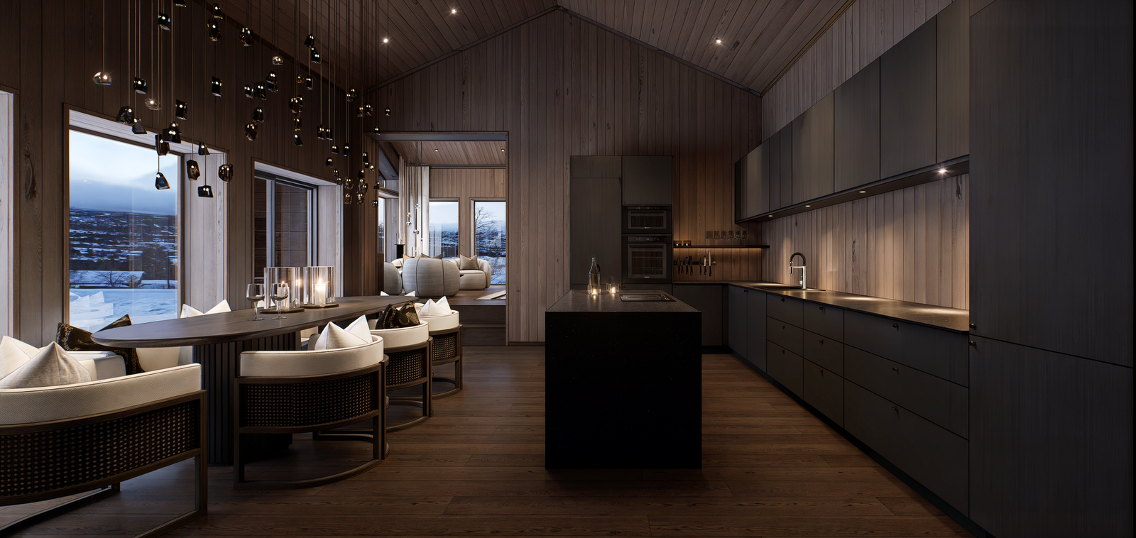 Her kombineres komfort, funksjonalitet og estetikk, og gir et ideelt sted for både avslapning og sosialt samvær (illustrasjon, avvik kan forekomme)