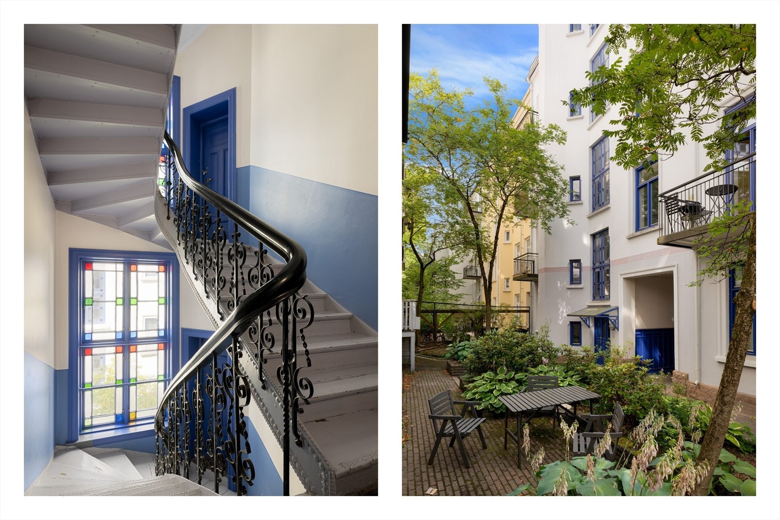 Nydelige fellesarealer i borettslaget med stille bakgård Galleribilde