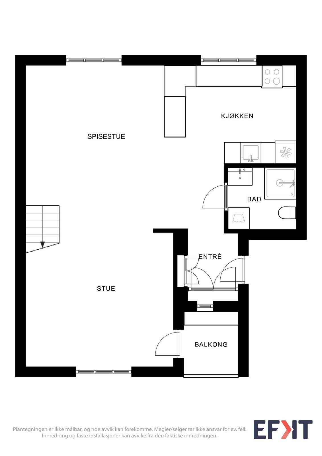 Plantegning 1. etasje Galleribilde