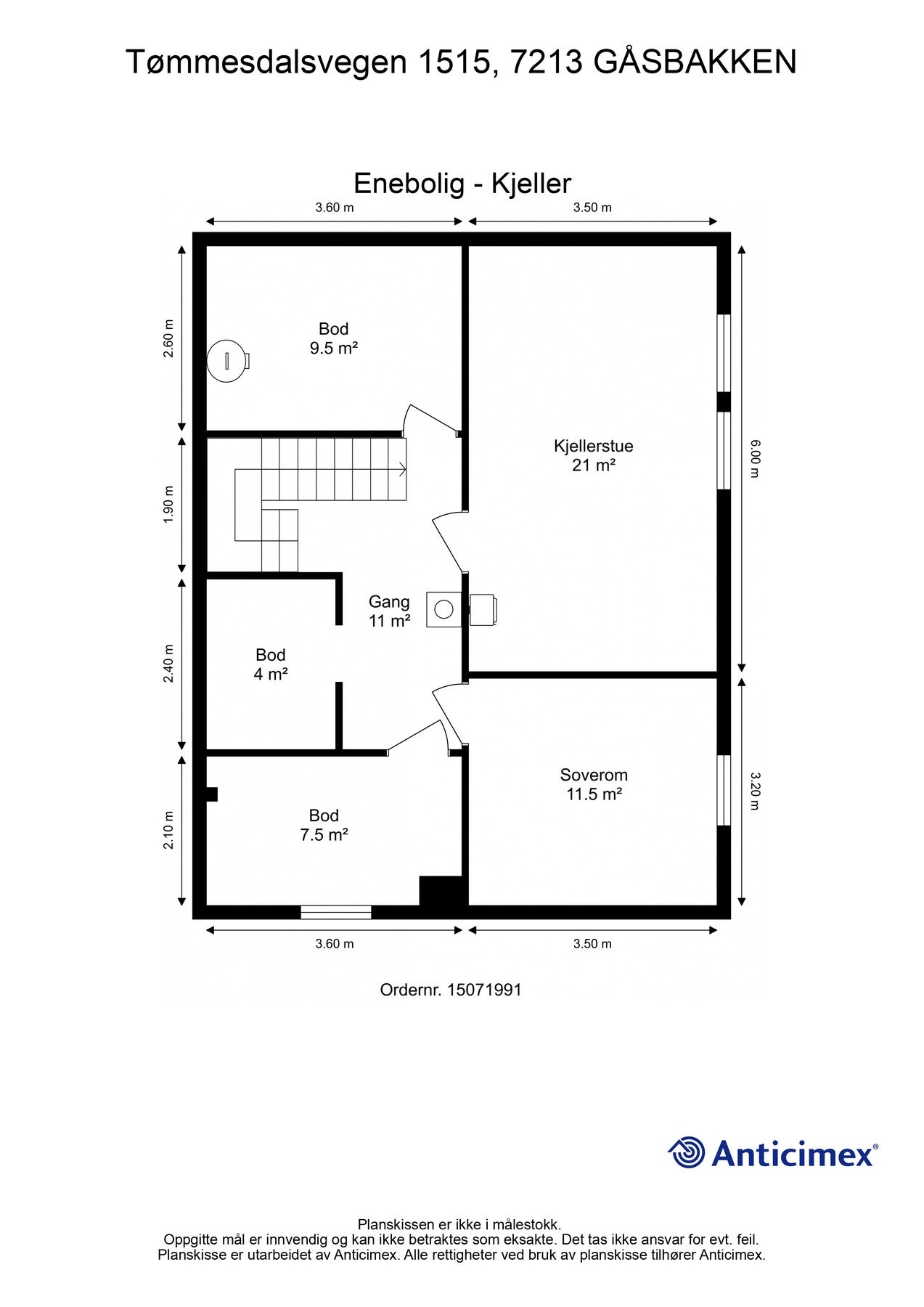 Plantegning - Kjeller. Galleribilde