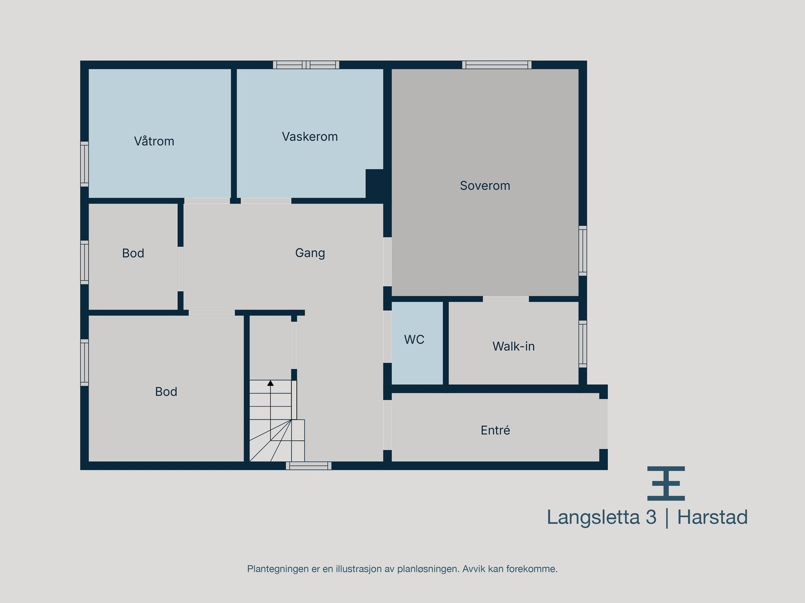 Plantegning kjelleretasje Galleribilde