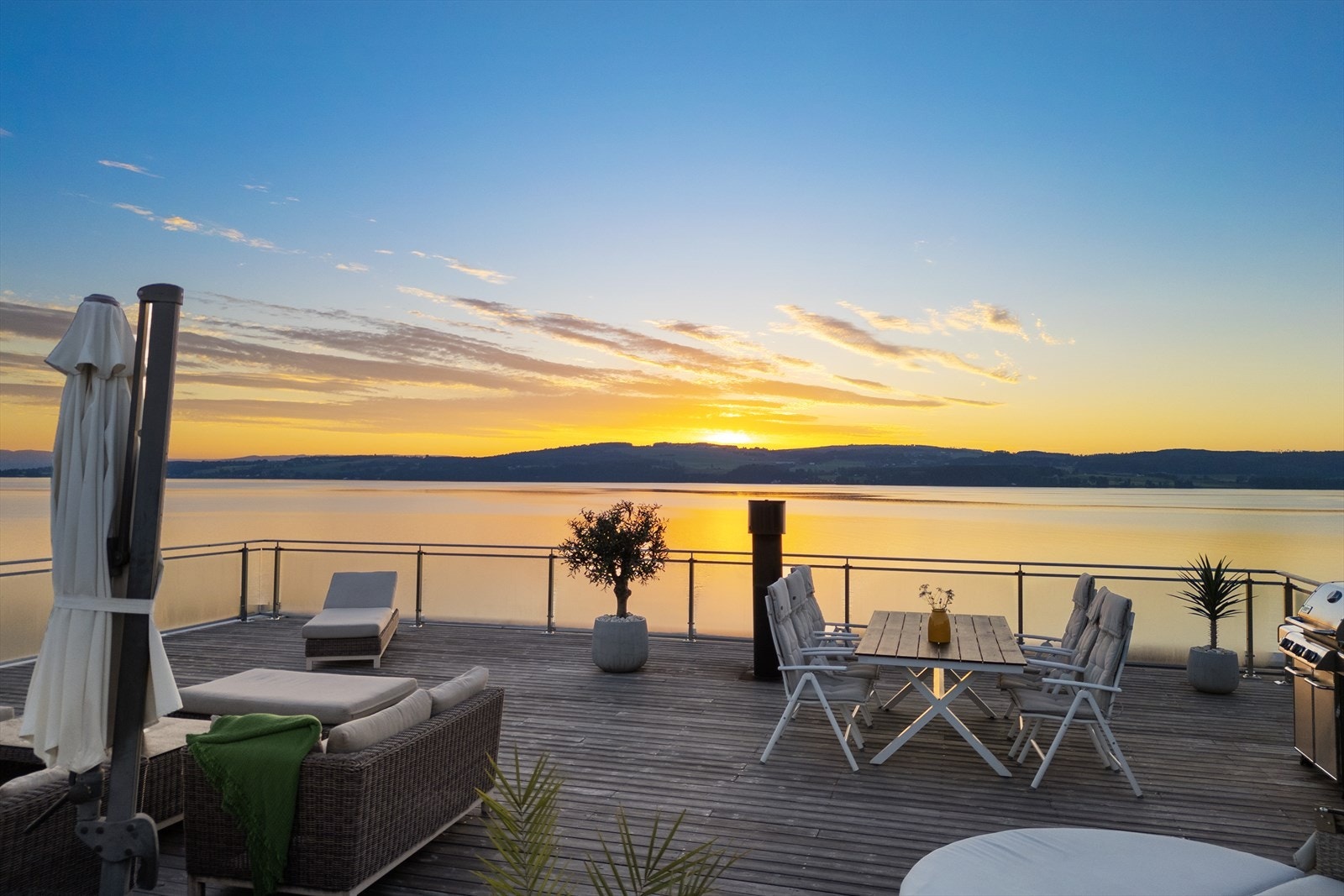 Fint utsyn fra takterrassen. Galleribilde