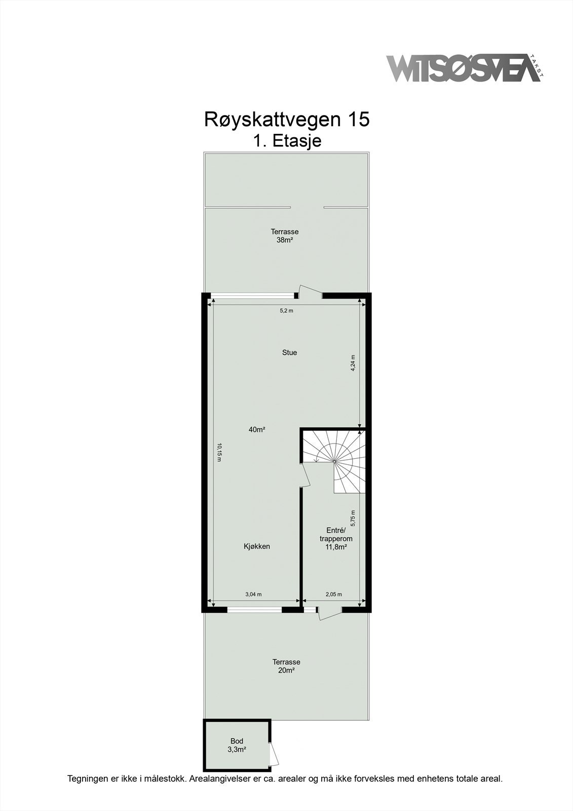 Planløsning 1 etg Galleribilde