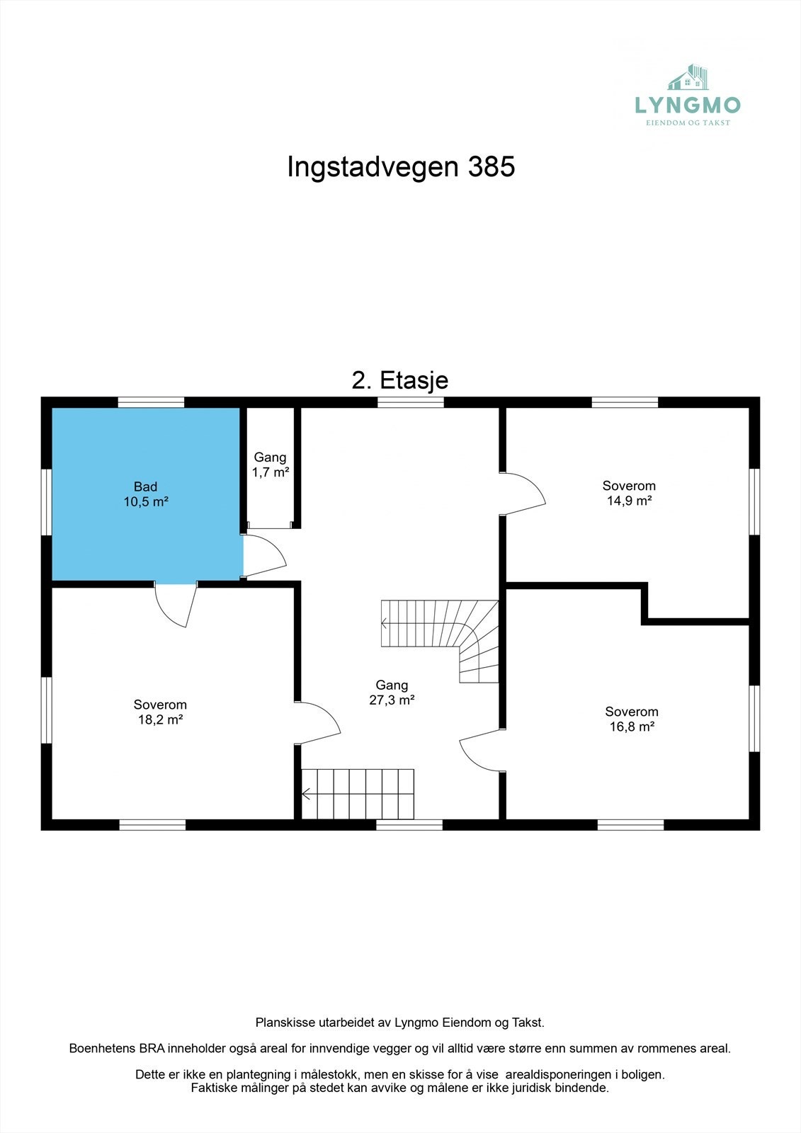 Planskisse 2. etg. bolig Galleribilde