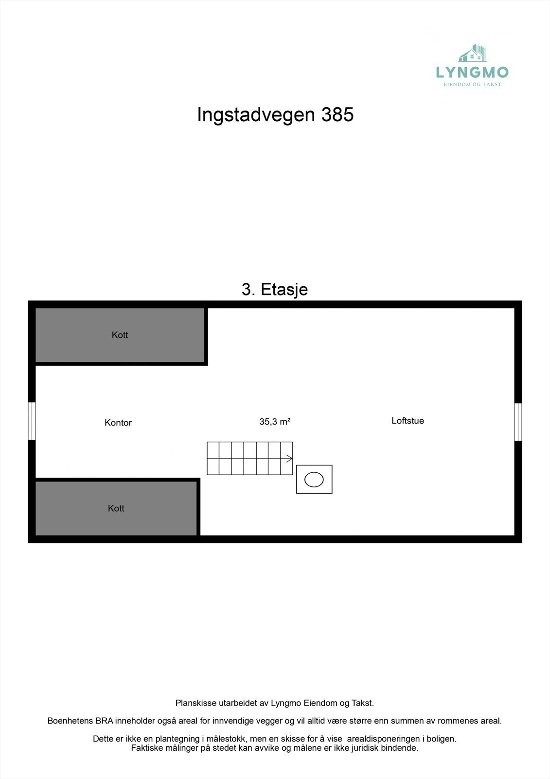 Planskisse 3. etg. bolig Galleribilde