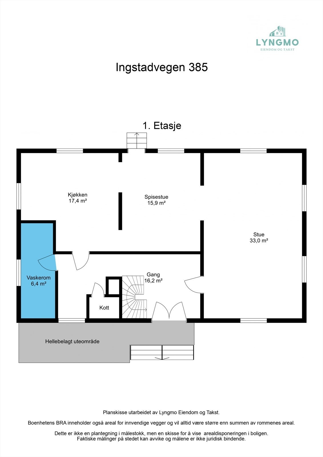 Planskisse 1. etg. bolig Galleribilde