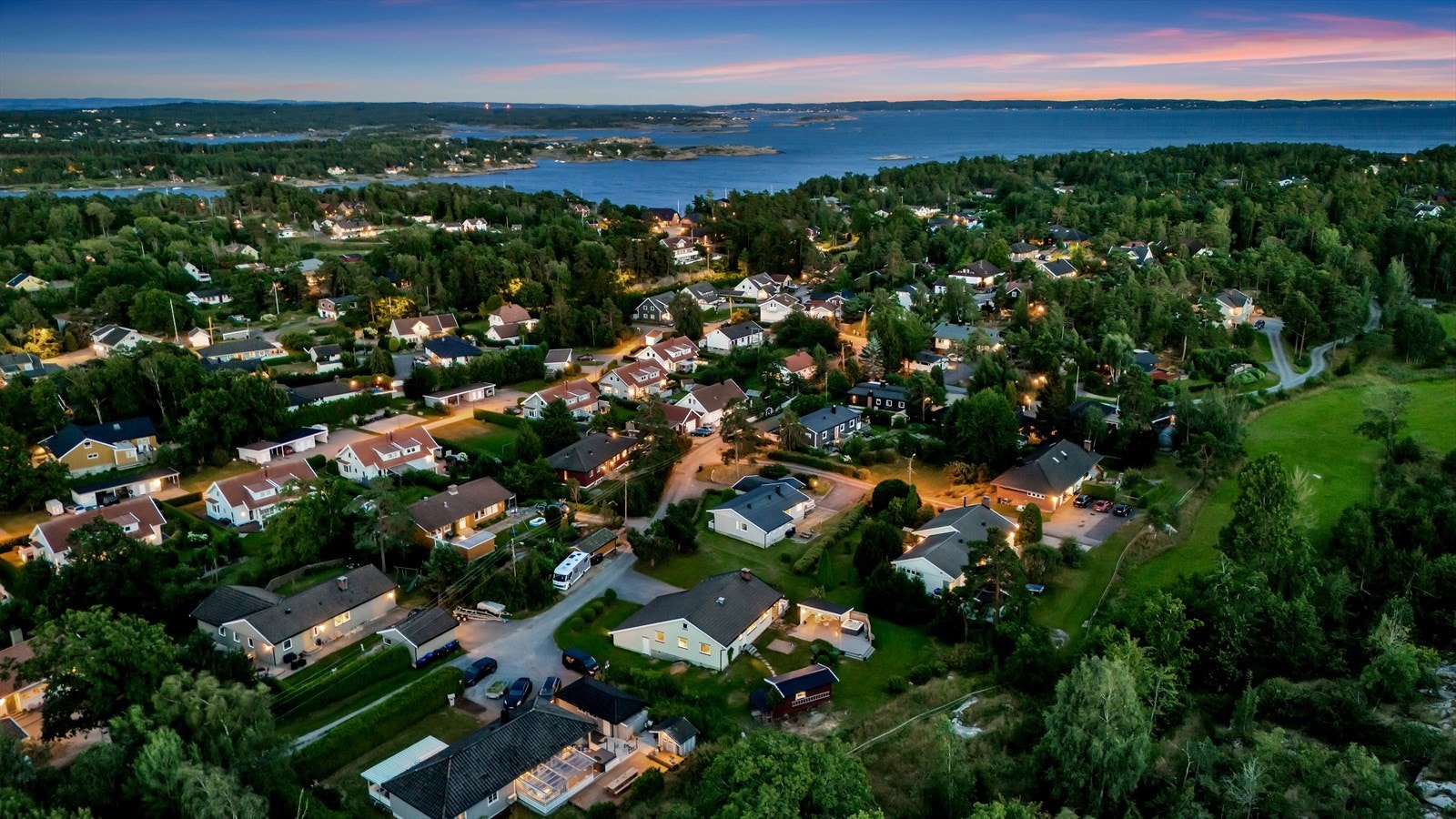 Dronebilde område. Galleribilde