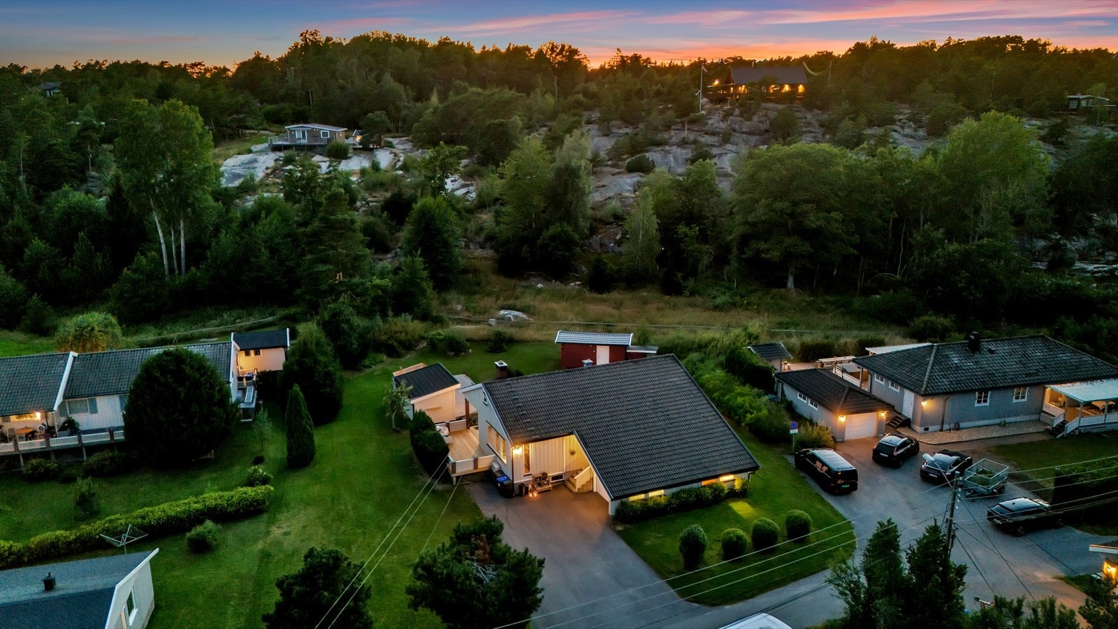 Dronebilde område. Galleribilde