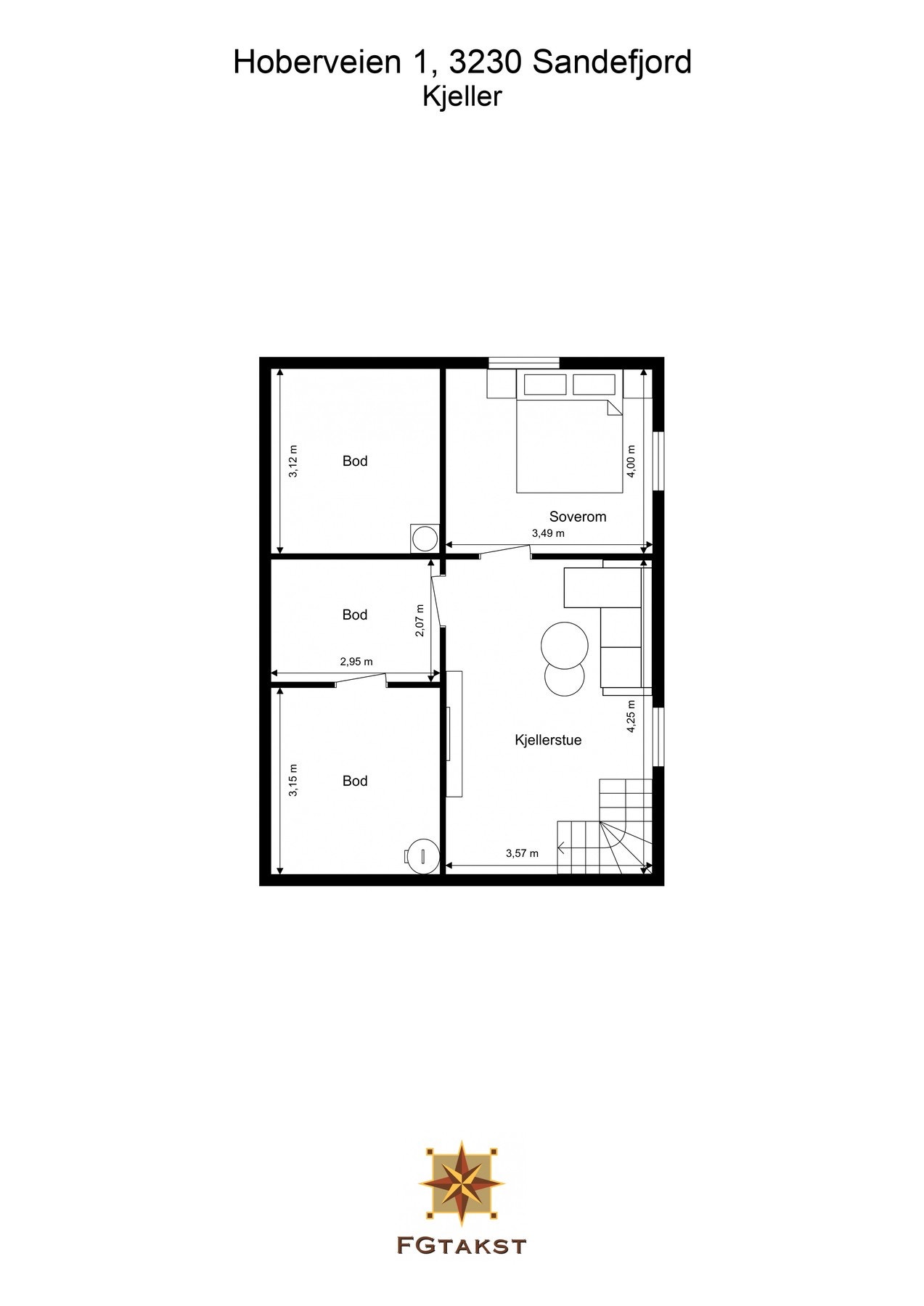 Plantegning kjelleretasje Galleribilde