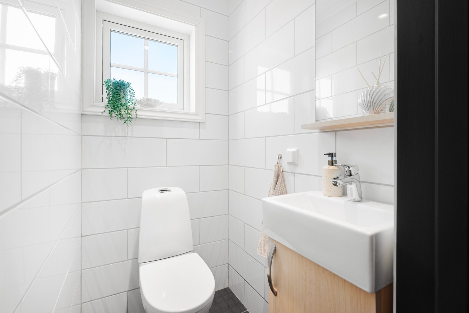 Fra entreen har du også adkomst til separat toalett Galleribilde