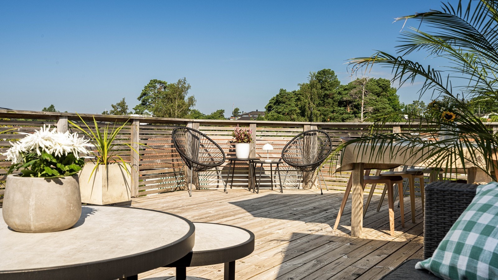 På takterrassen er det flotte solforhold Galleribilde