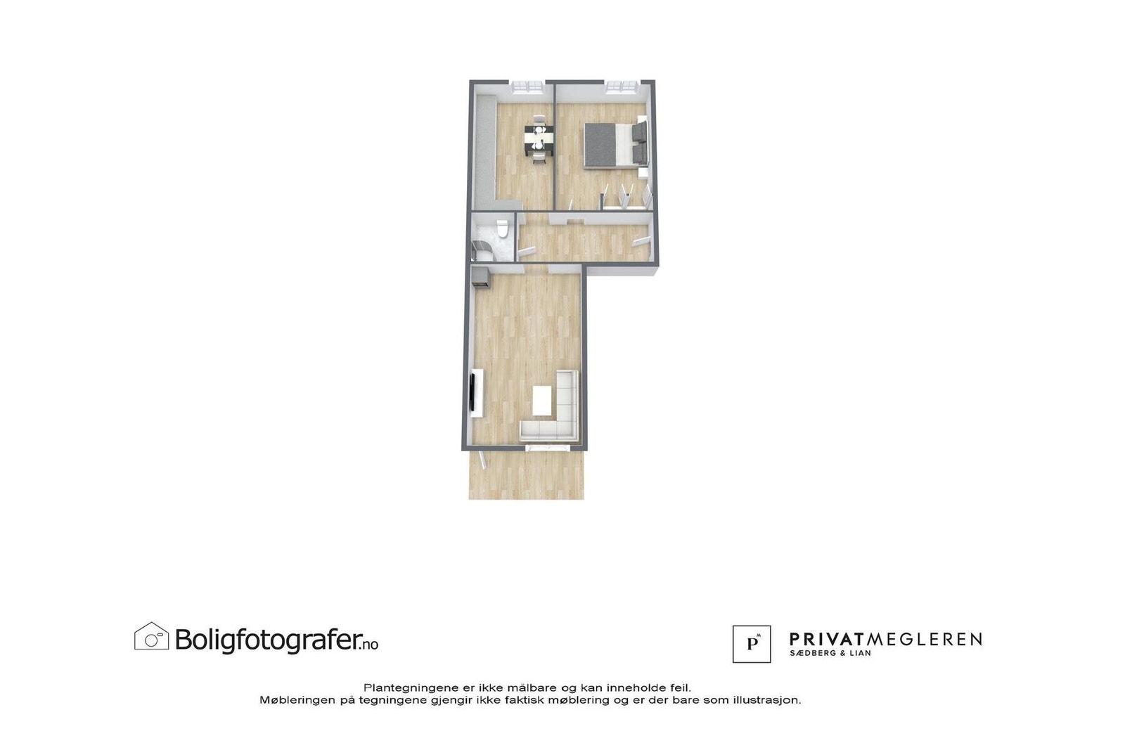 Plantegning 1. etasje - ikke målsatt, kun en illustrasjon. Galleribilde